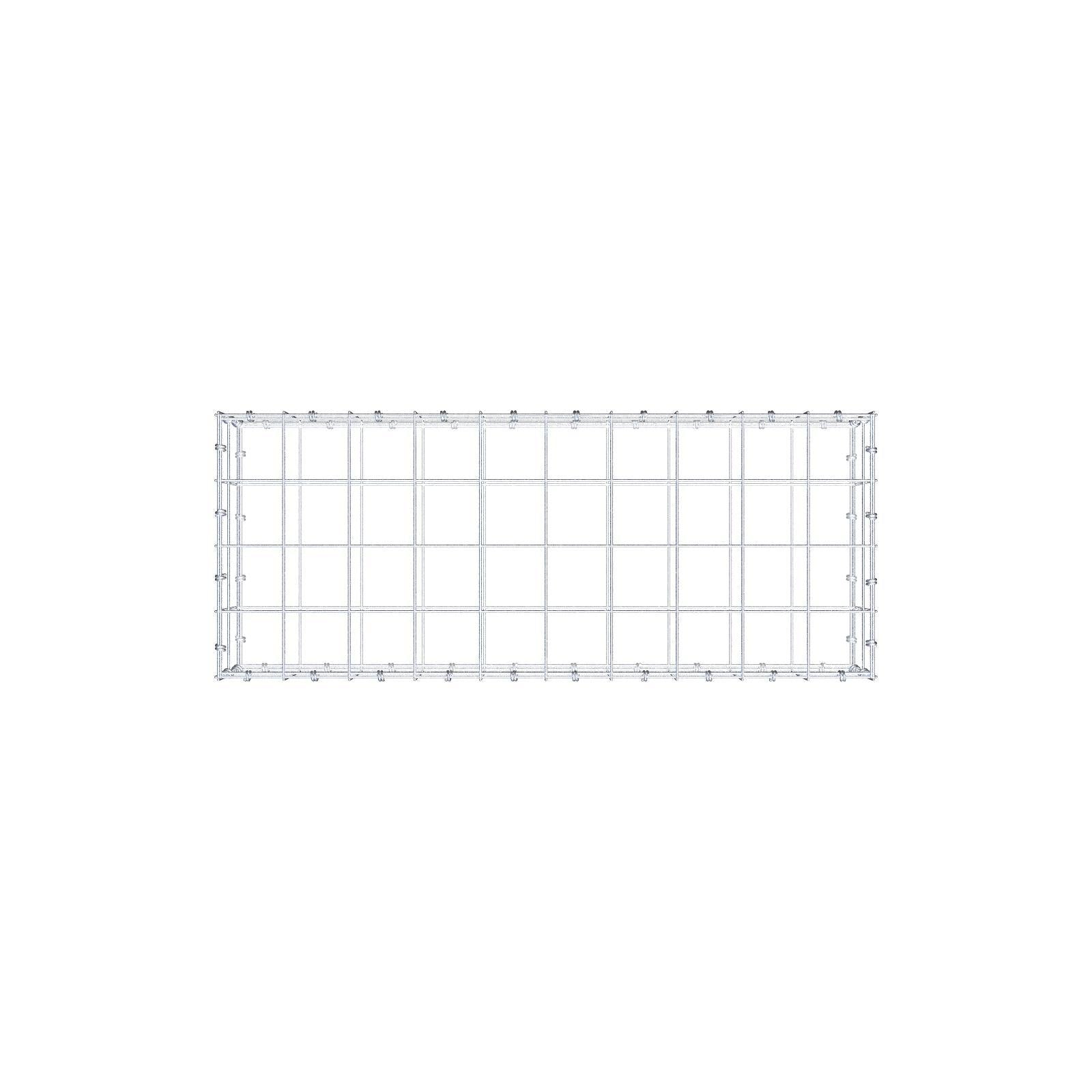 Gabione 100 cm x 20 cm x 40 cm (L x H x T), Maschenweite 10 x 10 cm, Spiralring
