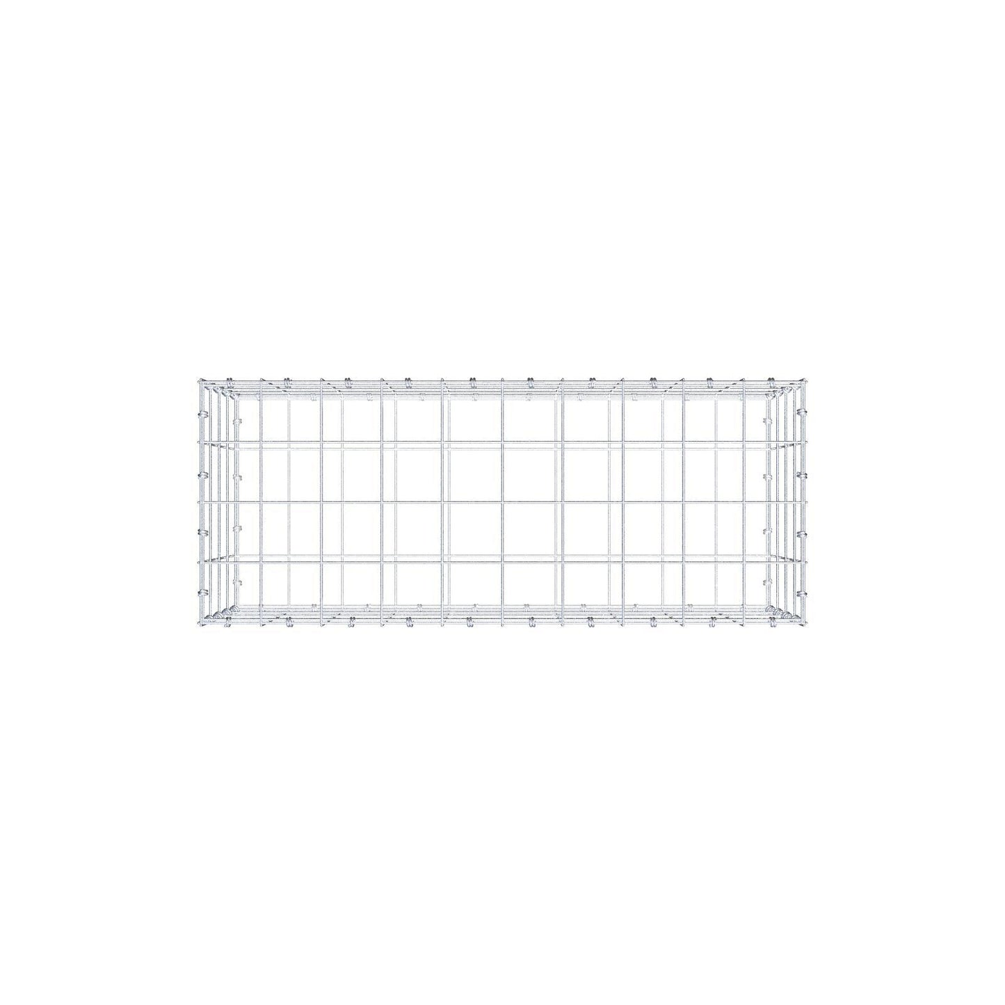 Gabion 100 cm x 40 cm x 40 cm (L x H x P), mailles 10 x 10 cm, anneau en spirale