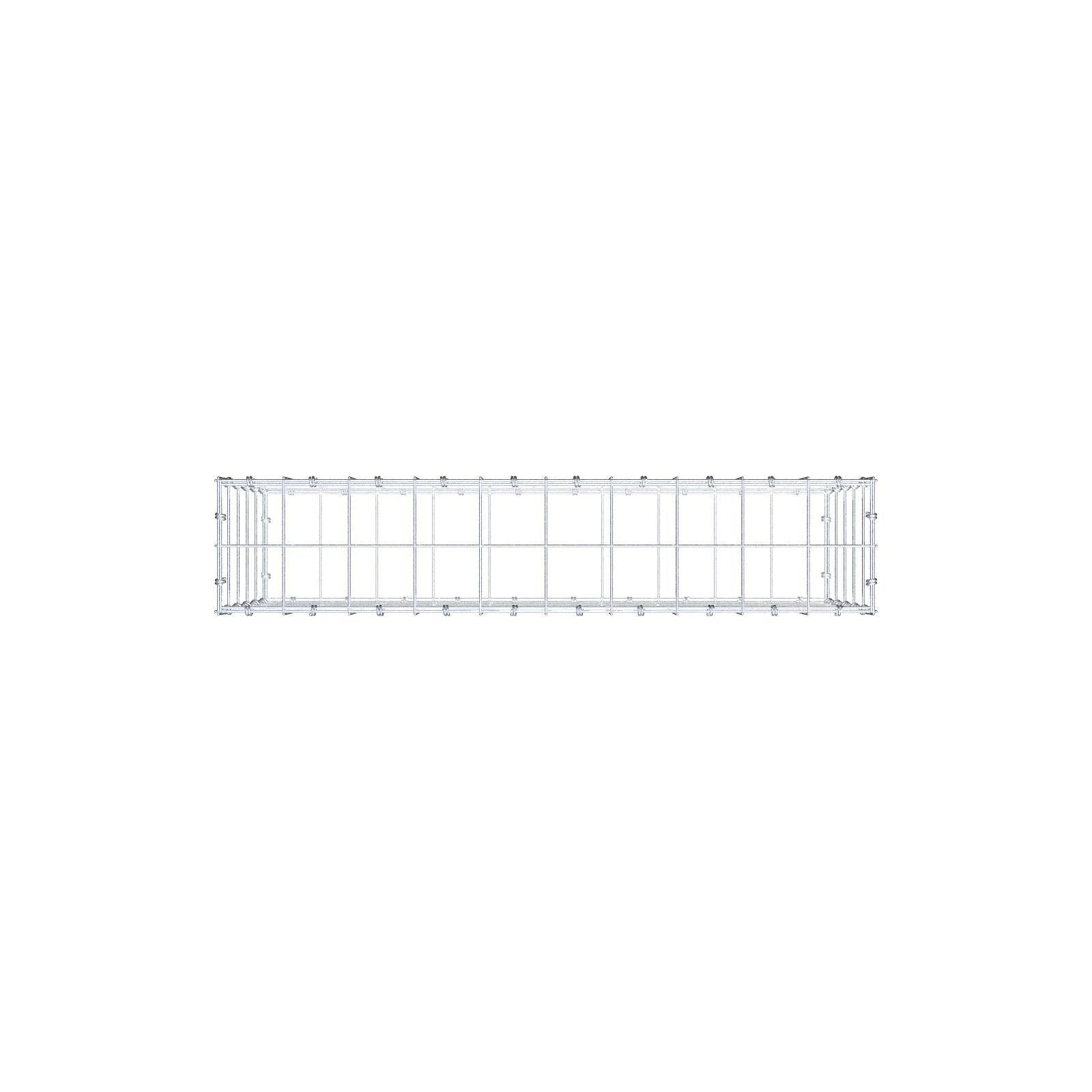 Gabion 100 cm x 50 cm x 20 cm (L x H x P), mailles 10 x 10 cm, anneau en spirale
