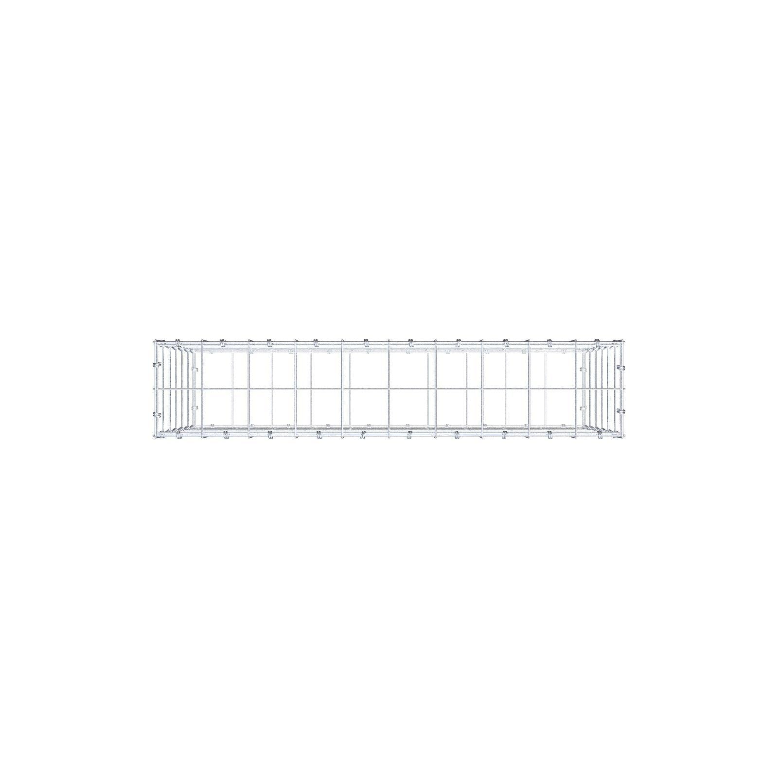 Gabion 100 cm x 60 cm x 20 cm (L x H x P), mailles 10 x 10 cm, anneau en spirale