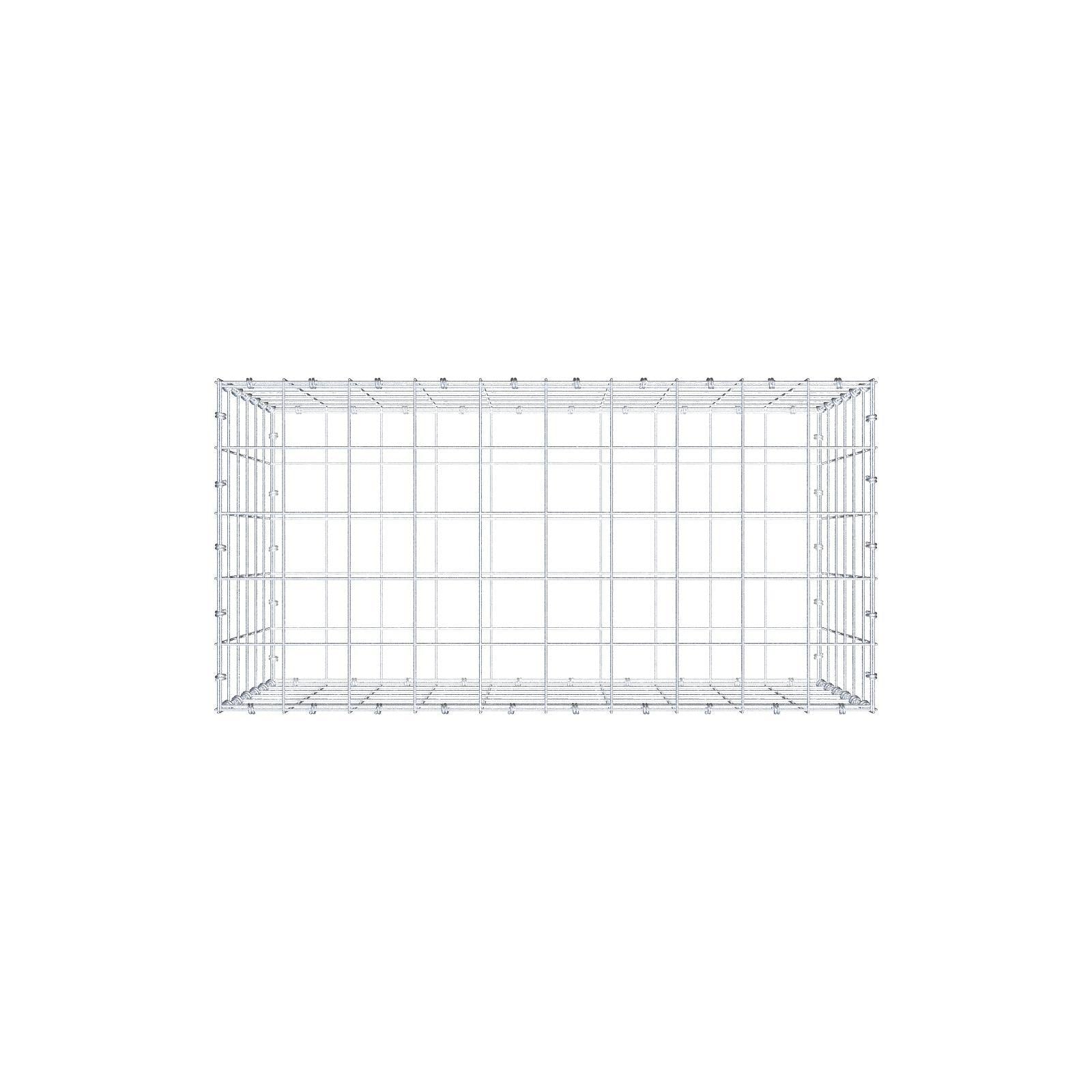 Gabion 100 cm x 60 cm x 50 cm (L x H x P), mailles 10 x 10 cm, anneau en spirale