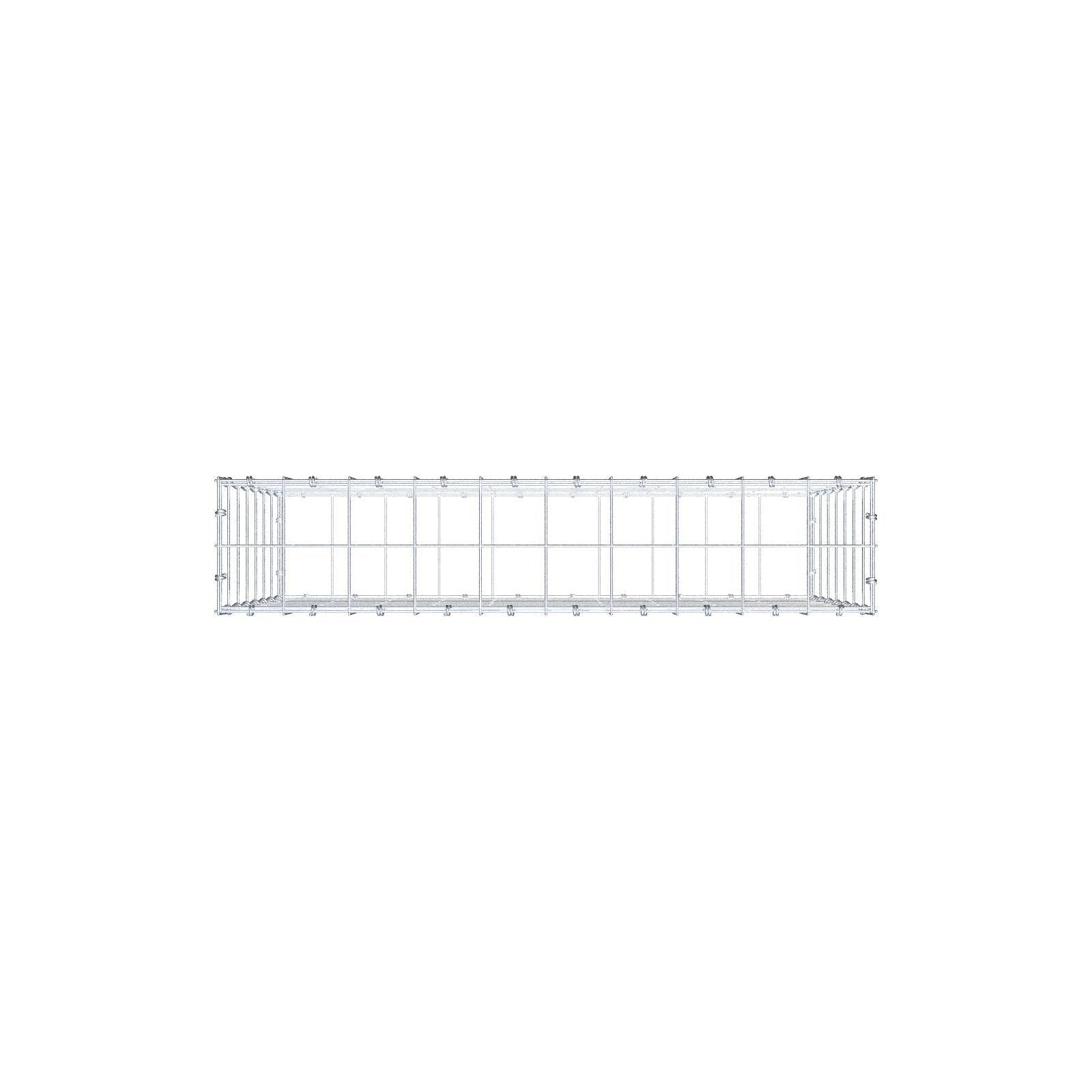 Gabion 100 cm x 70 cm x 20 cm (L x H x P), mailles 10 x 10 cm, anneau en spirale