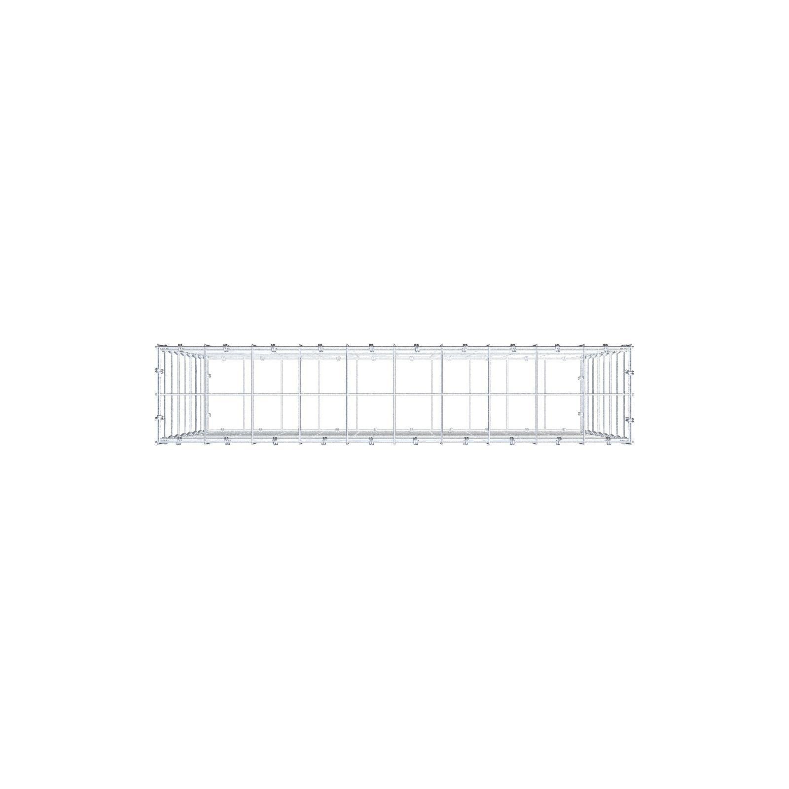 Gabion 100 cm x 80 cm x 20 cm (L x H x P), mailles 10 x 10 cm, anneau en spirale