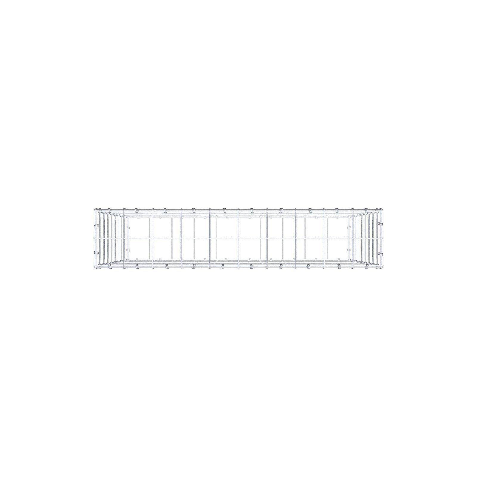 Gabion 100 cm x 90 cm x 20 cm (L x H x P), mailles 10 x 10 cm, anneau en spirale