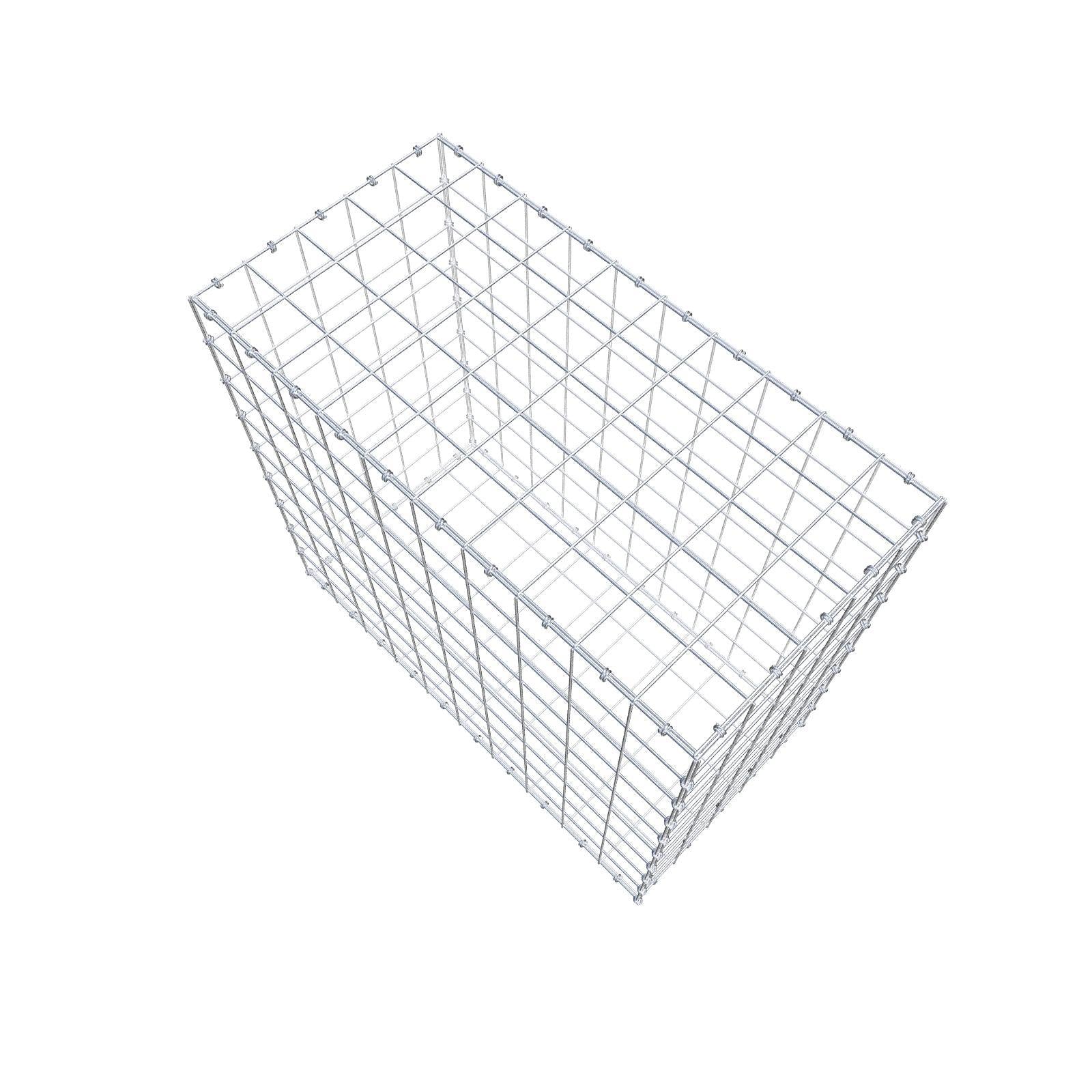 Gabione 100 cm x 90 cm x 50 cm (L x H x T), Maschenweite 10 x 10 cm, Spiralring