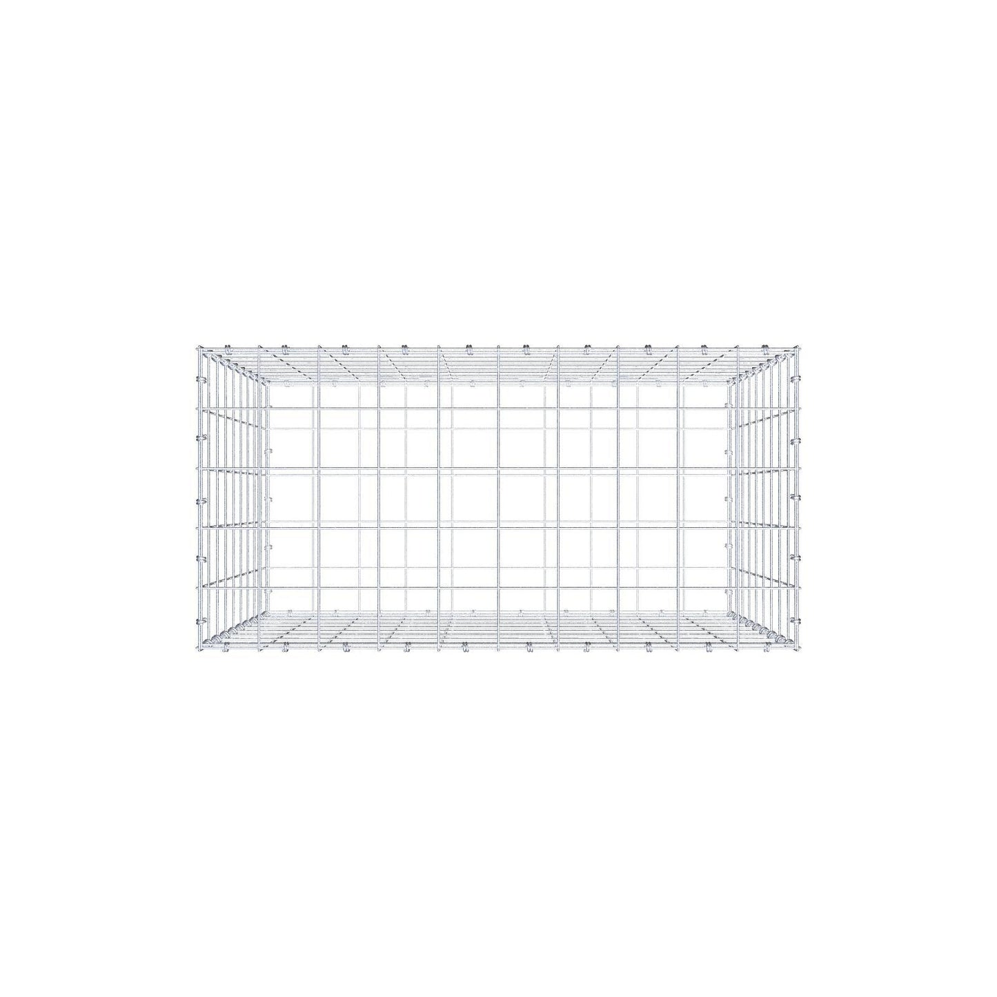 Gabion 100 cm x 90 cm x 50 cm (L x H x D), mesh size 10 x 10 cm, spiral ring