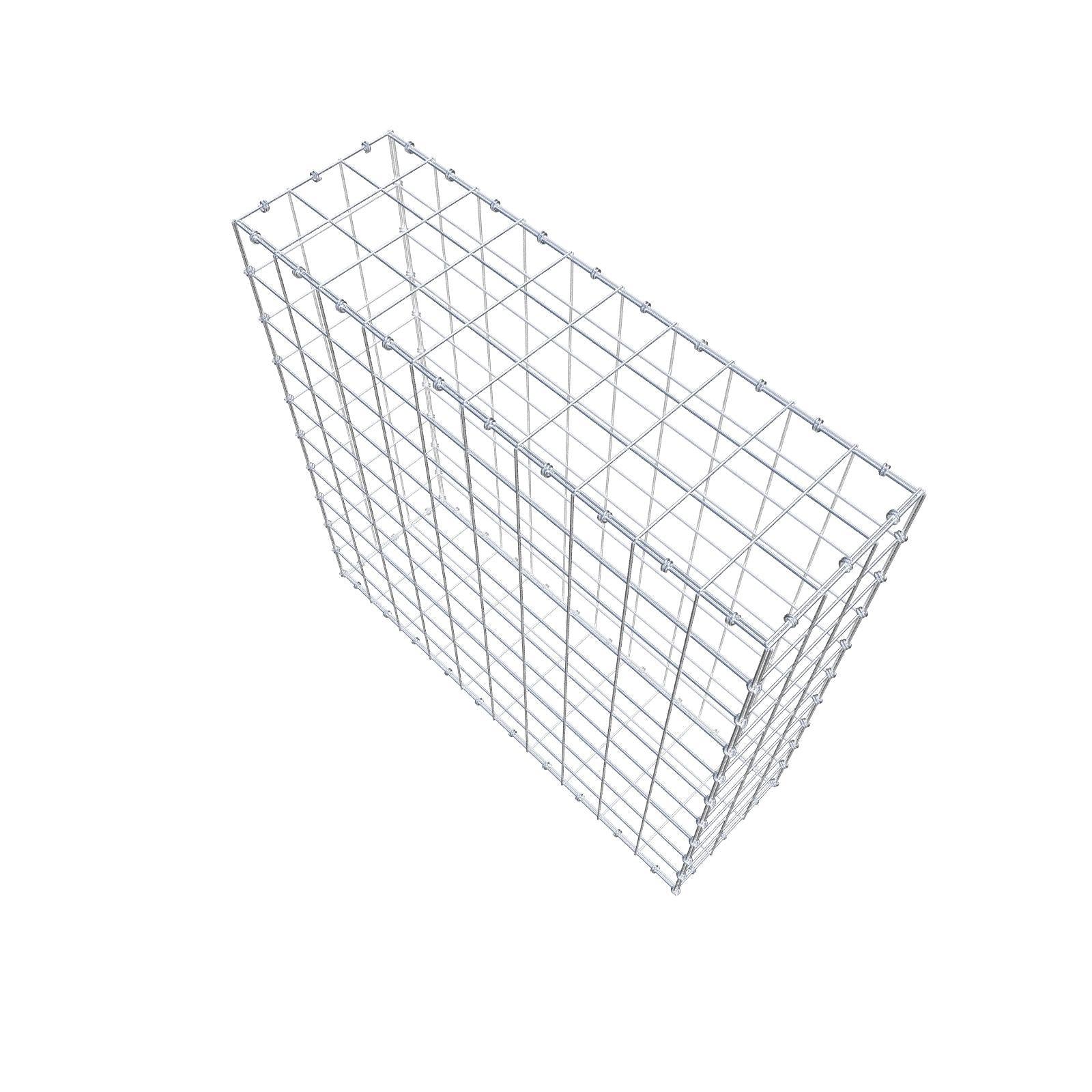 Gabion 100 cm x 100 cm x 30 cm (L x H x P), mailles 10 x 10 cm, anneau en spirale