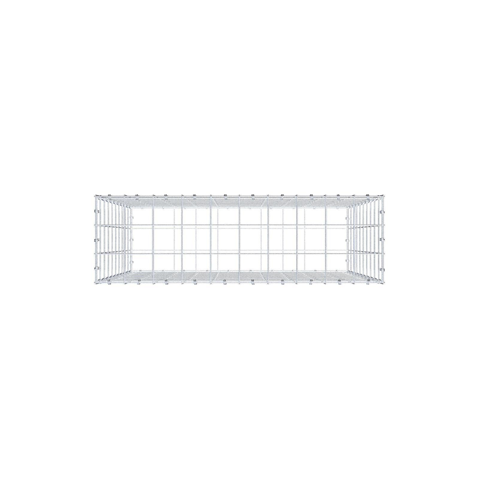 Gabion 100 cm x 100 cm x 30 cm (L x H x P), mailles 10 x 10 cm, anneau en spirale