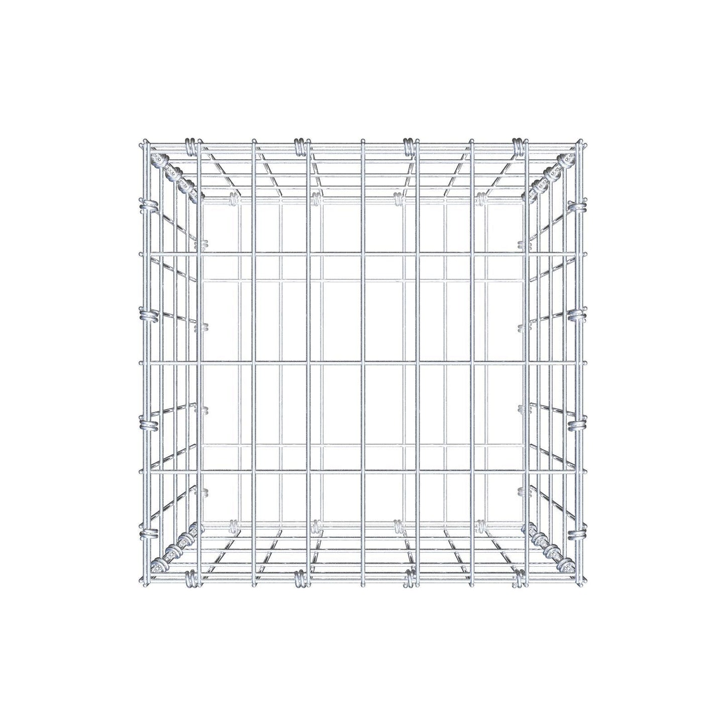Gabion 40 cm x 40 cm x 40 cm (L x H x D), maskstorlek 5 x 10 cm, spiralring