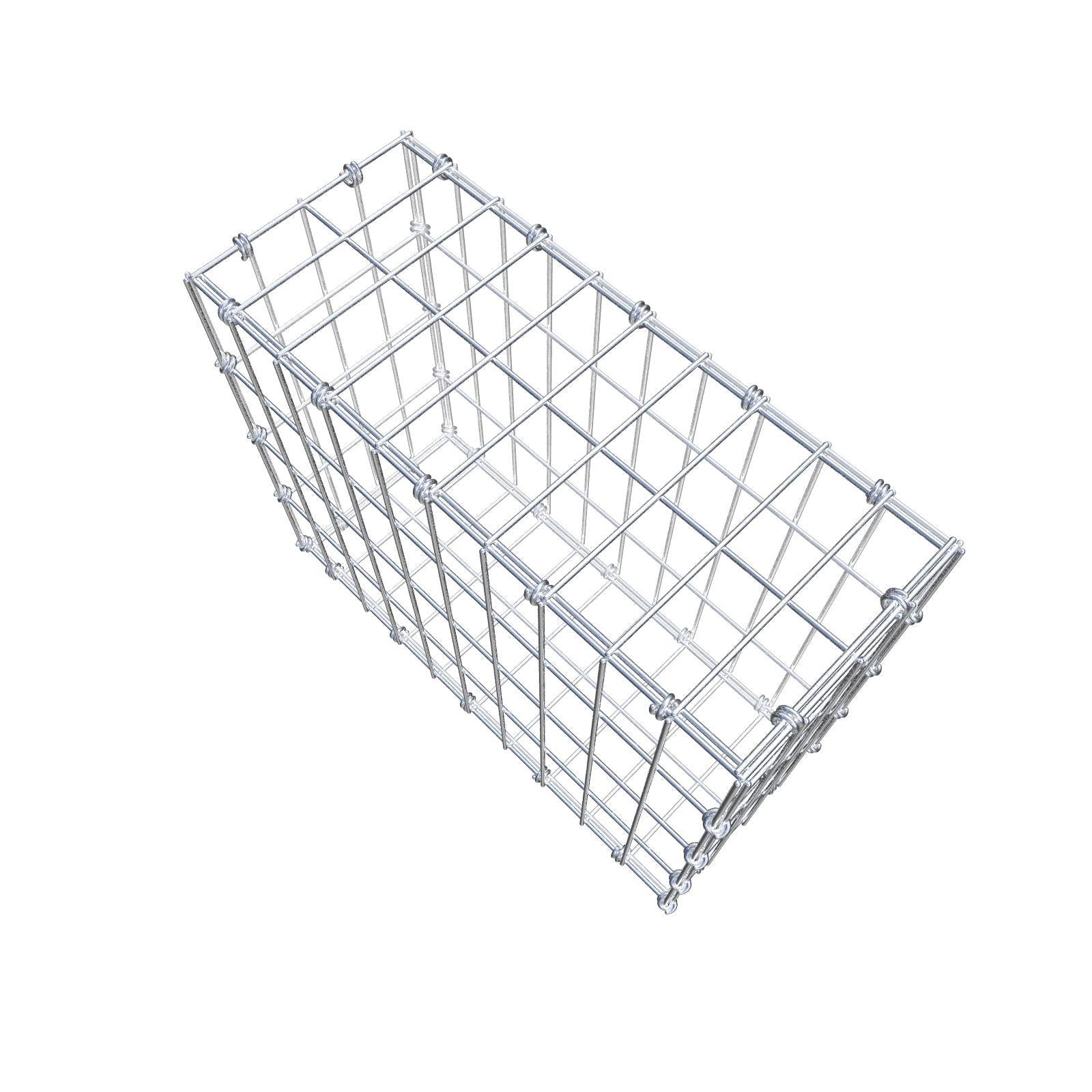 Gabione 50 cm x 40 cm x 20 cm (L x H x T), Maschenweite 5 x 10 cm, Spiralring