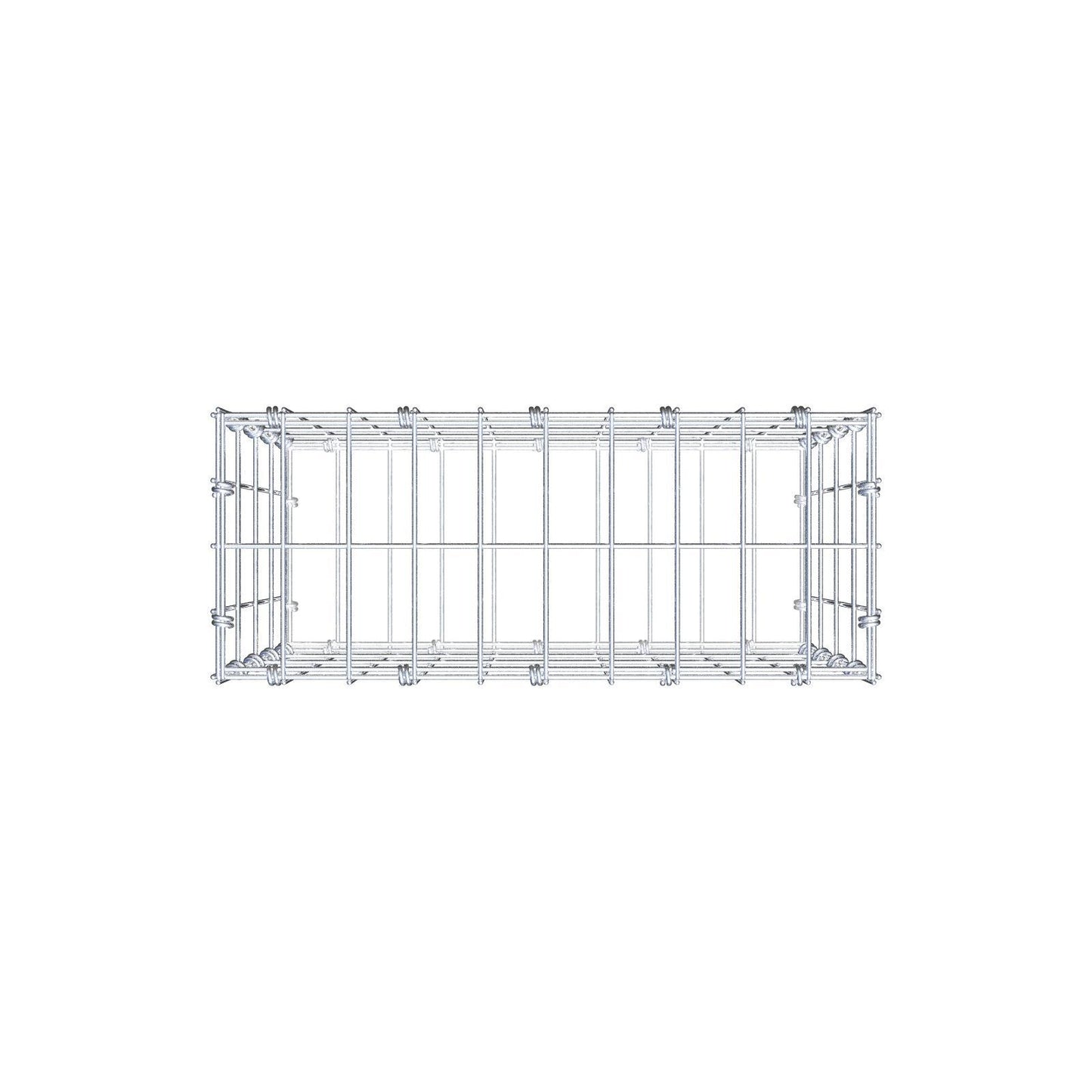 Gabione 50 cm x 40 cm x 20 cm (L x H x T), Maschenweite 5 x 10 cm, Spiralring