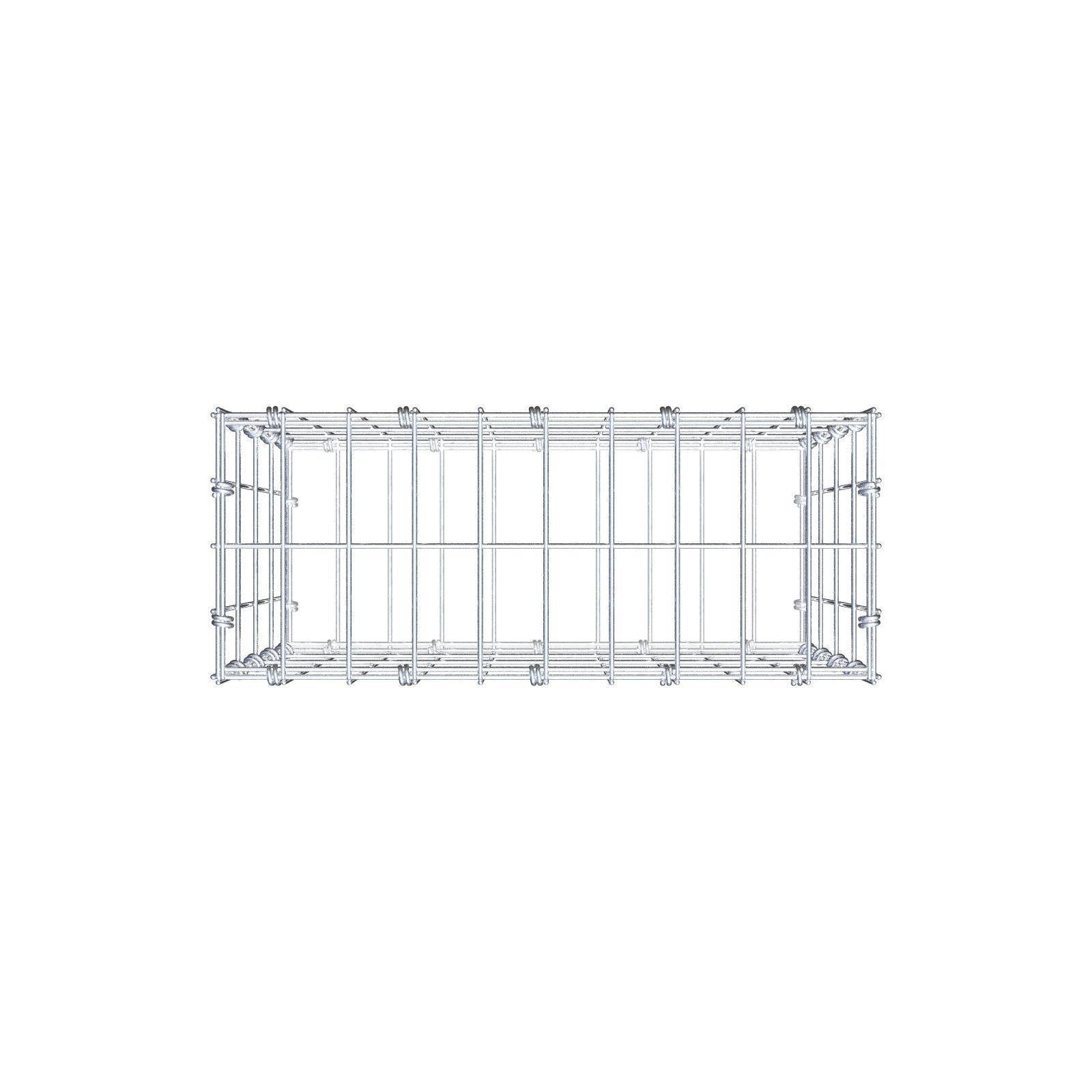 Gabione 50 cm x 40 cm x 20 cm (L x H x T), Maschenweite 5 x 10 cm, Spiralring