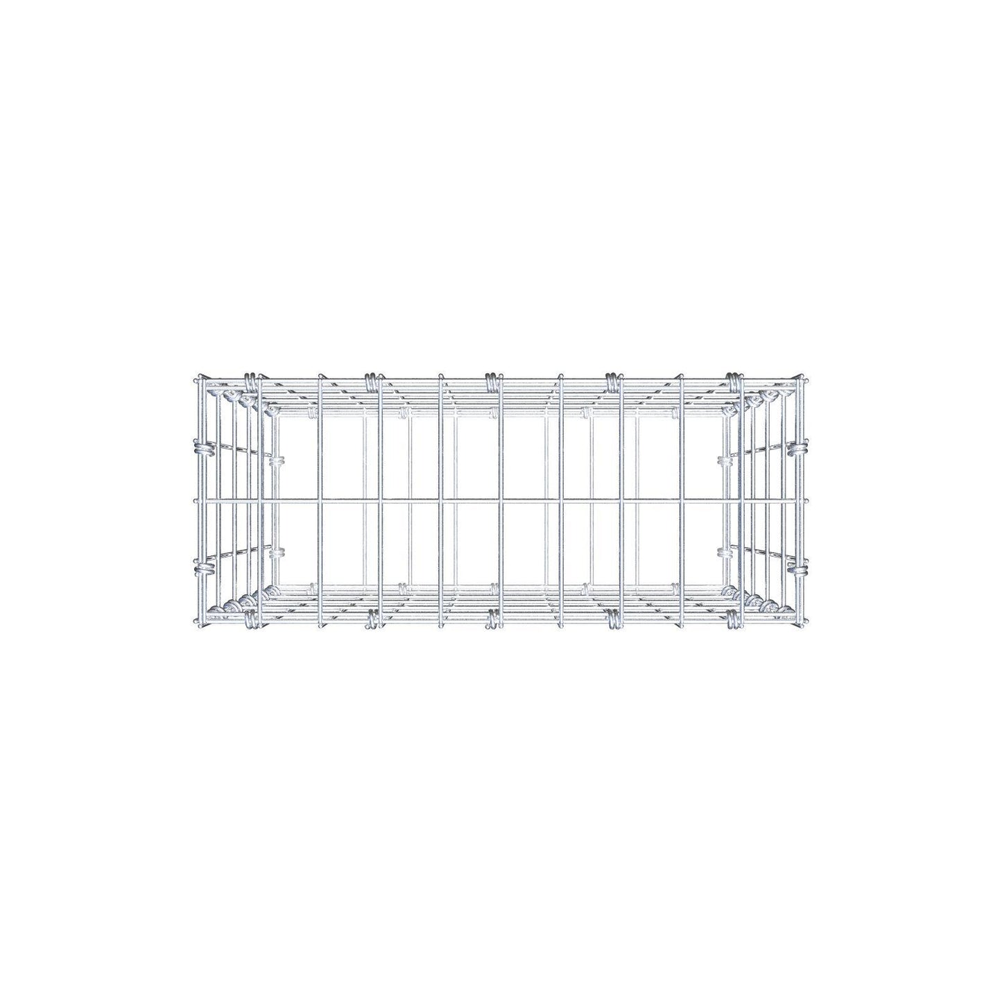 Gabbione 50 cm x 50 cm x 20 cm (L x H x P), maglia 5 x 10 cm, anello a spirale
