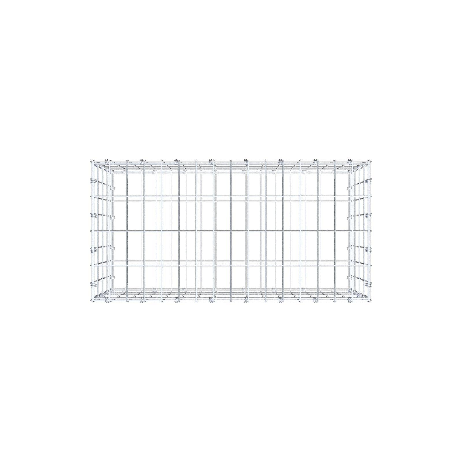 Gabione 80 cm x 40 cm x 40 cm (L x H x T), Maschenweite 5 x 10 cm, Spiralring