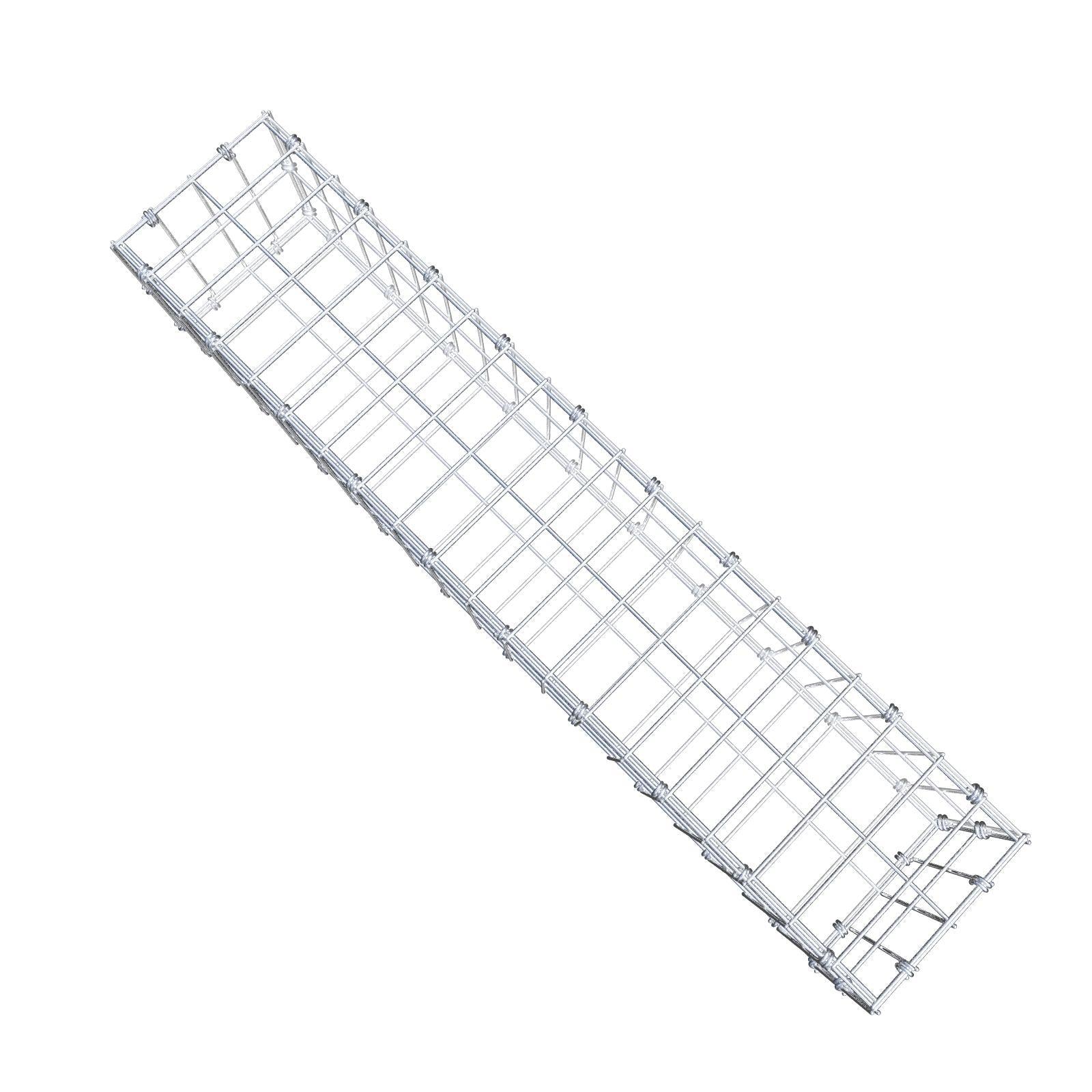 Gabione 100 cm x 20 cm x 20 cm (L x H x T), Maschenweite 5 x 10 cm, Spiralring