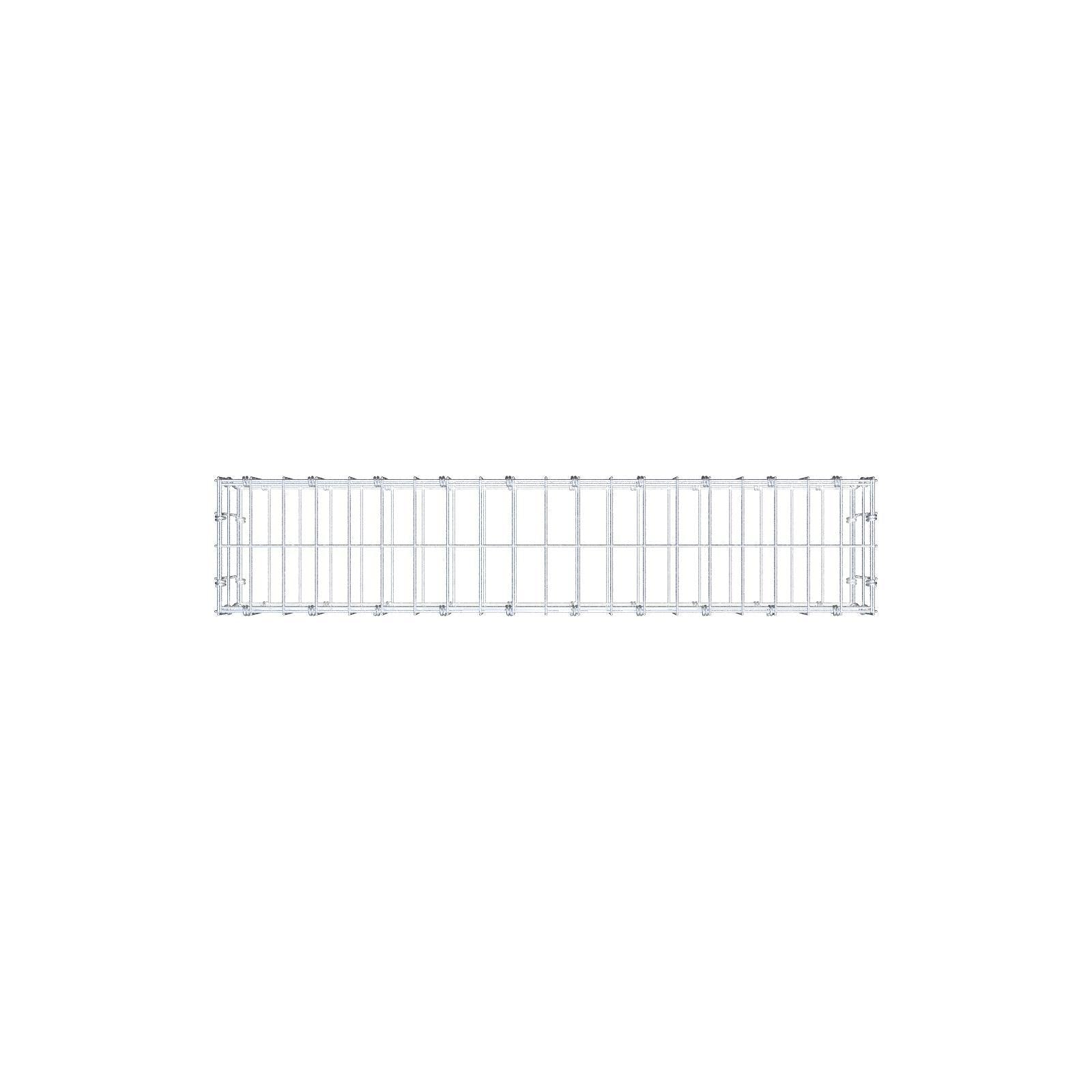 Gabione 100 cm x 20 cm x 20 cm (L x H x T), Maschenweite 5 x 10 cm, Spiralring