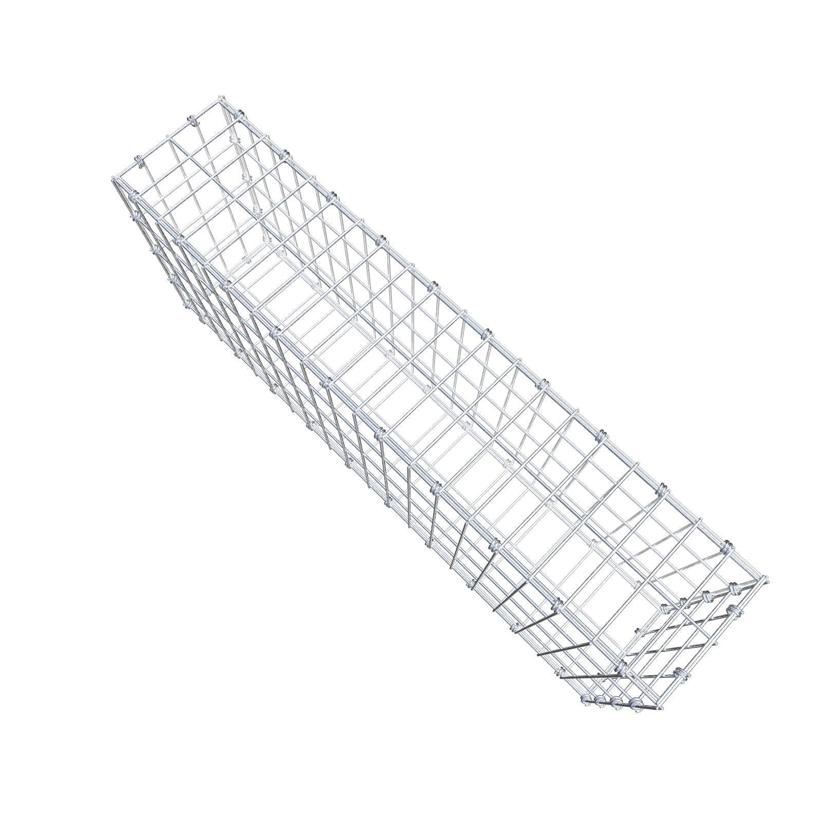 Gabione 100 cm x 40 cm x 20 cm (L x H x T), Maschenweite 5 x 10 cm, Spiralring