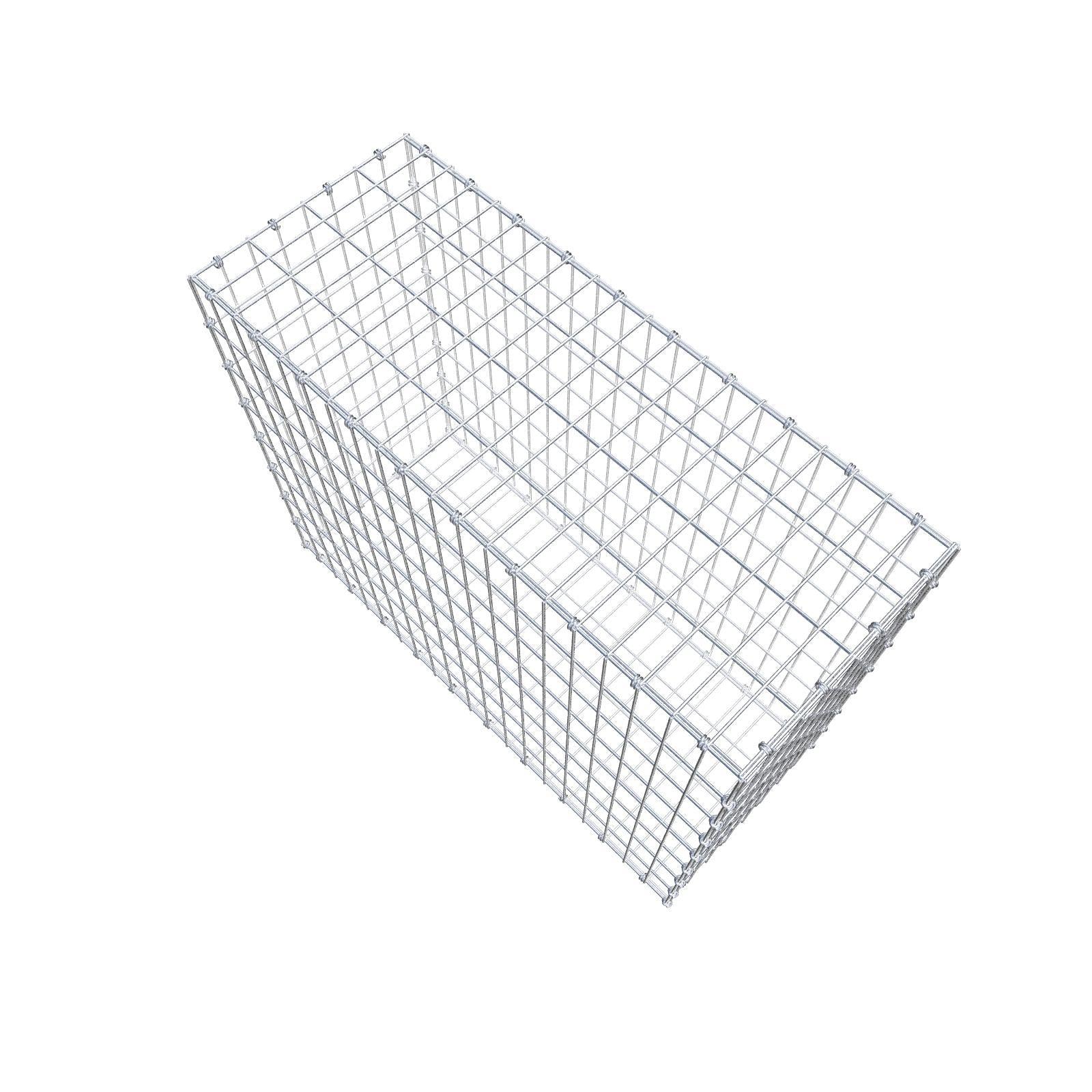 Gabion 100 cm x 80 cm x 40 cm (L x H x P), mailles 5 x 10 cm, anneau en spirale
