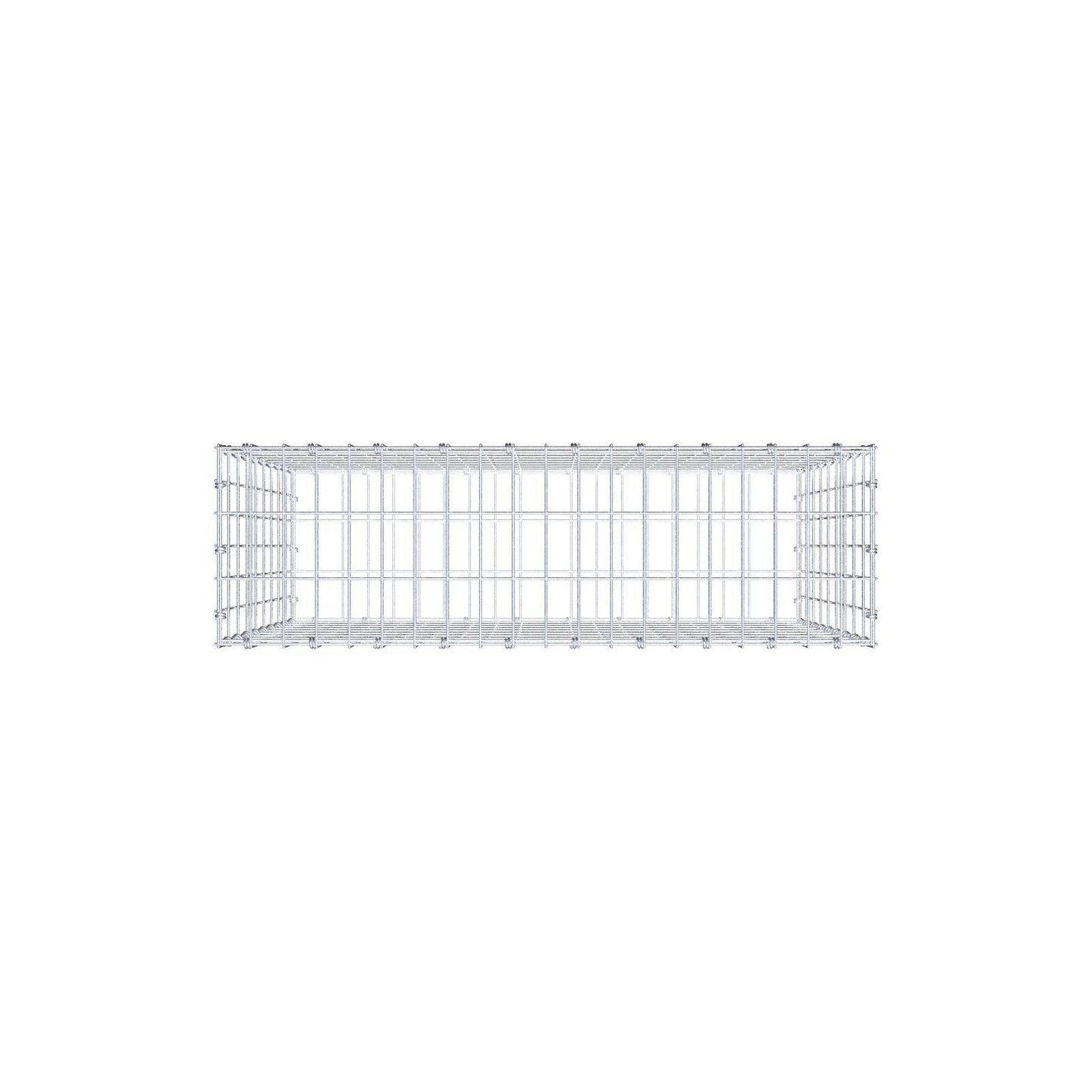 Gavión 100 cm x 90 cm x 30 cm (L x A x P), luz de malla 5 x 10 cm, anillo en espiral