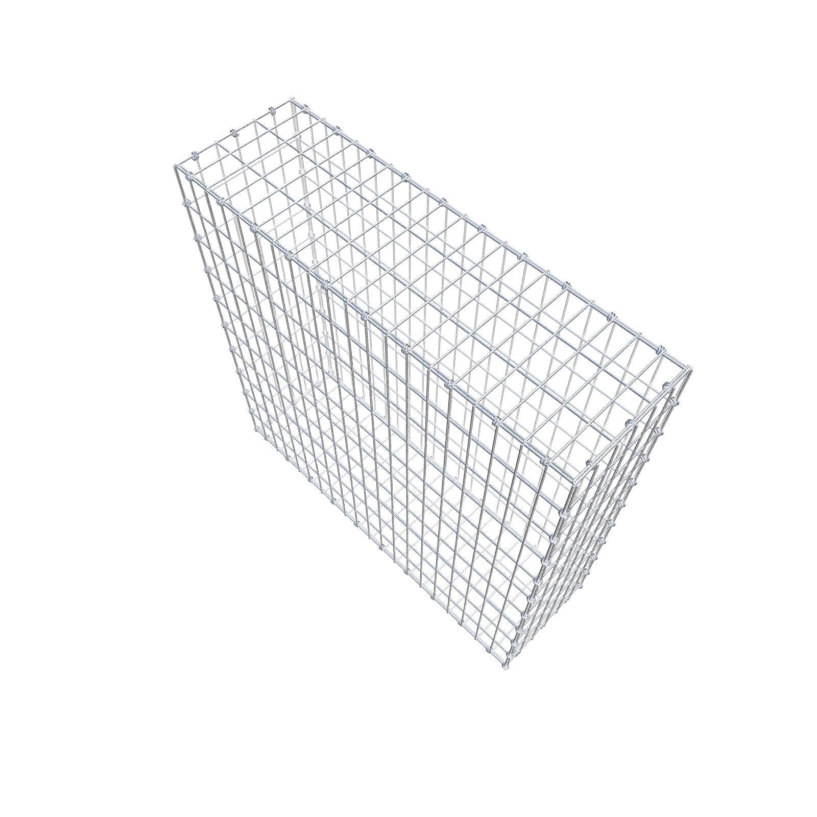 Gabione 100 cm x 100 cm x 30 cm (L x H x T), Maschenweite 5 x 10 cm, Spiralring
