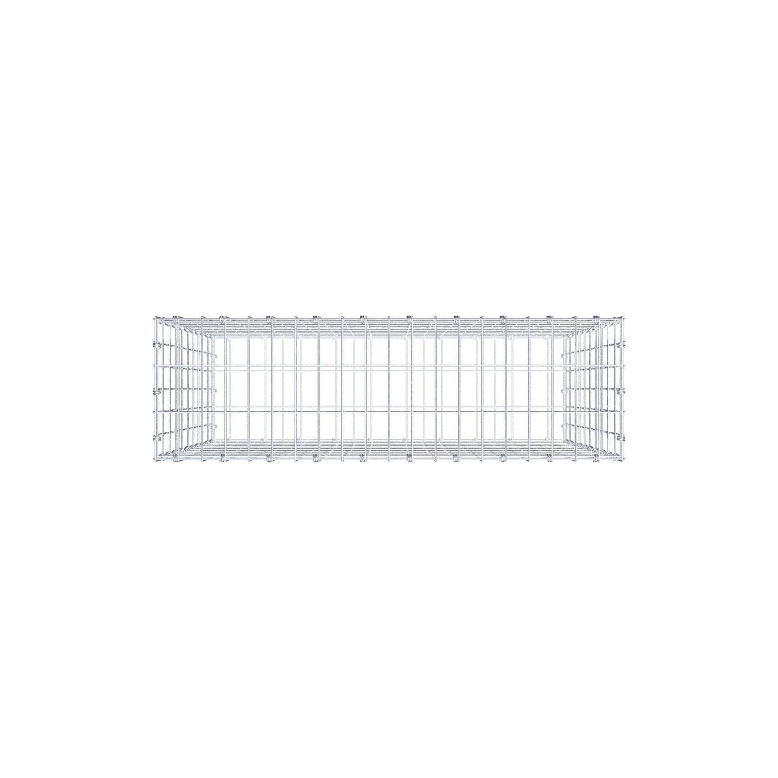 Gabione 100 cm x 100 cm x 30 cm (L x H x T), Maschenweite 5 x 10 cm, Spiralring