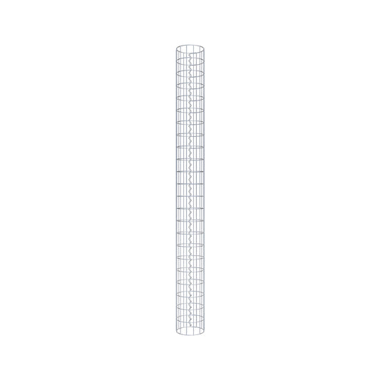 Colonne de gabion ronde 22 cm de diamètre, 230 cm de hauteur, maille 5 cm x 10 cm