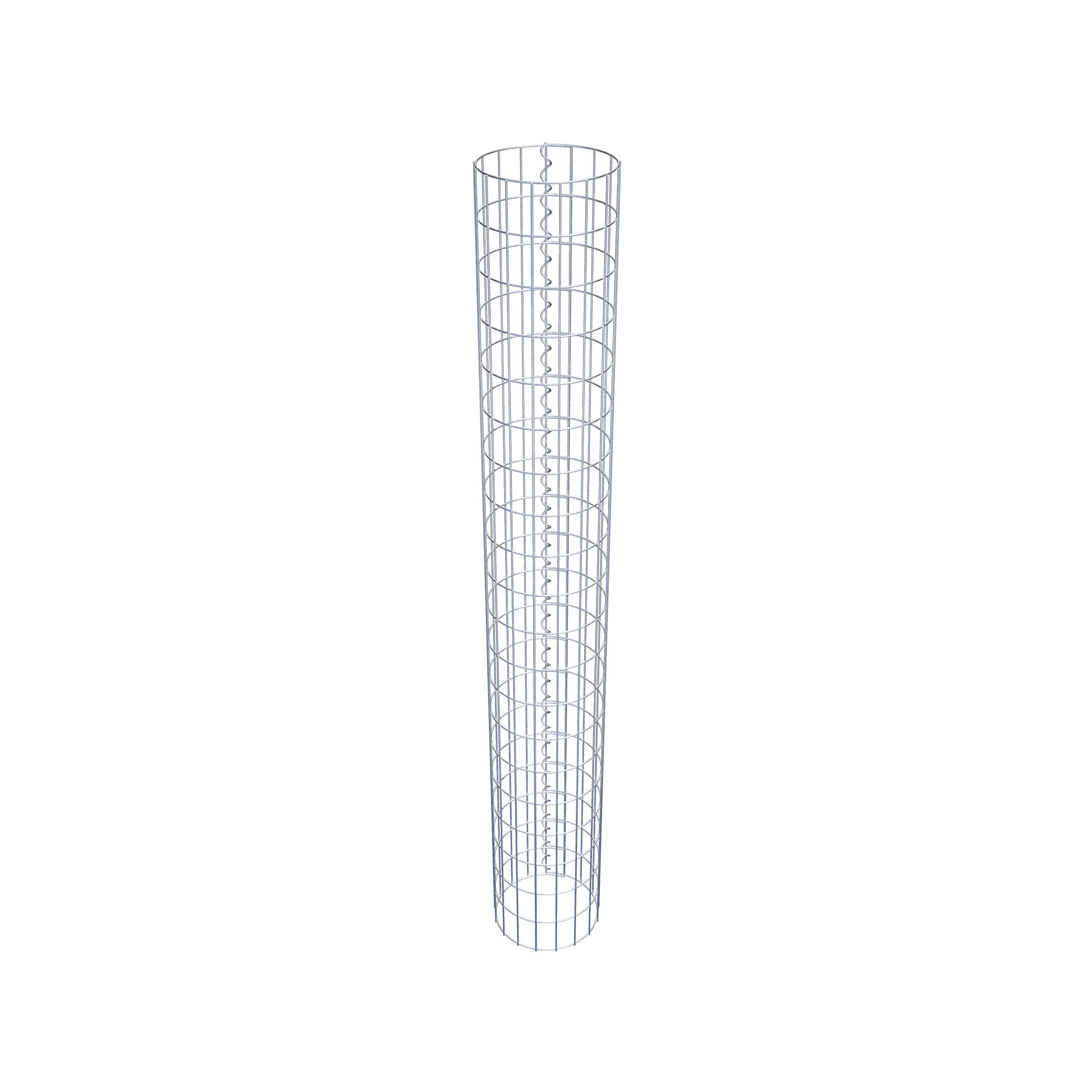 Colonna gabbionata rotonda 27 cm di diametro, 200 cm di altezza, maglia 5 cm x 10 cm