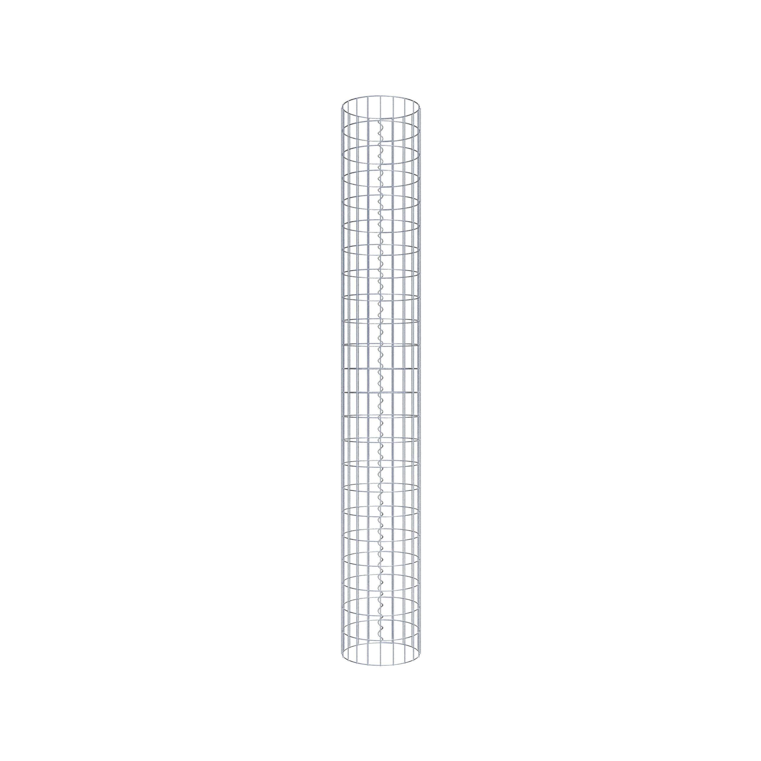 Gabionpelare rund 32 cm diameter, 230 cm höjd, maskstorlek 5 cm x 10 cm