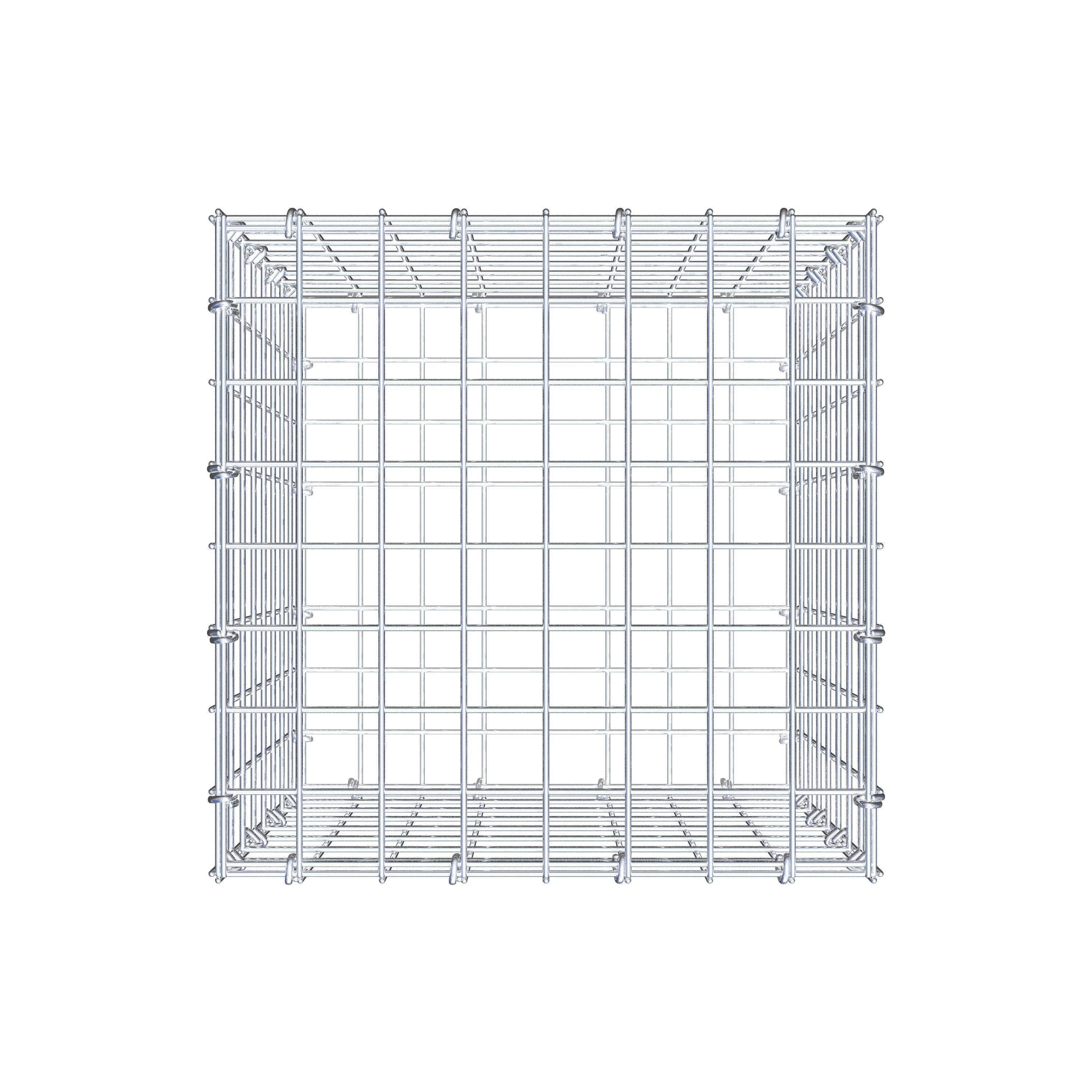 Gabione 40 cm x 40 cm x 40 cm (L x H x T), Maschenweite 5 cm x 5 cm, C-Ring