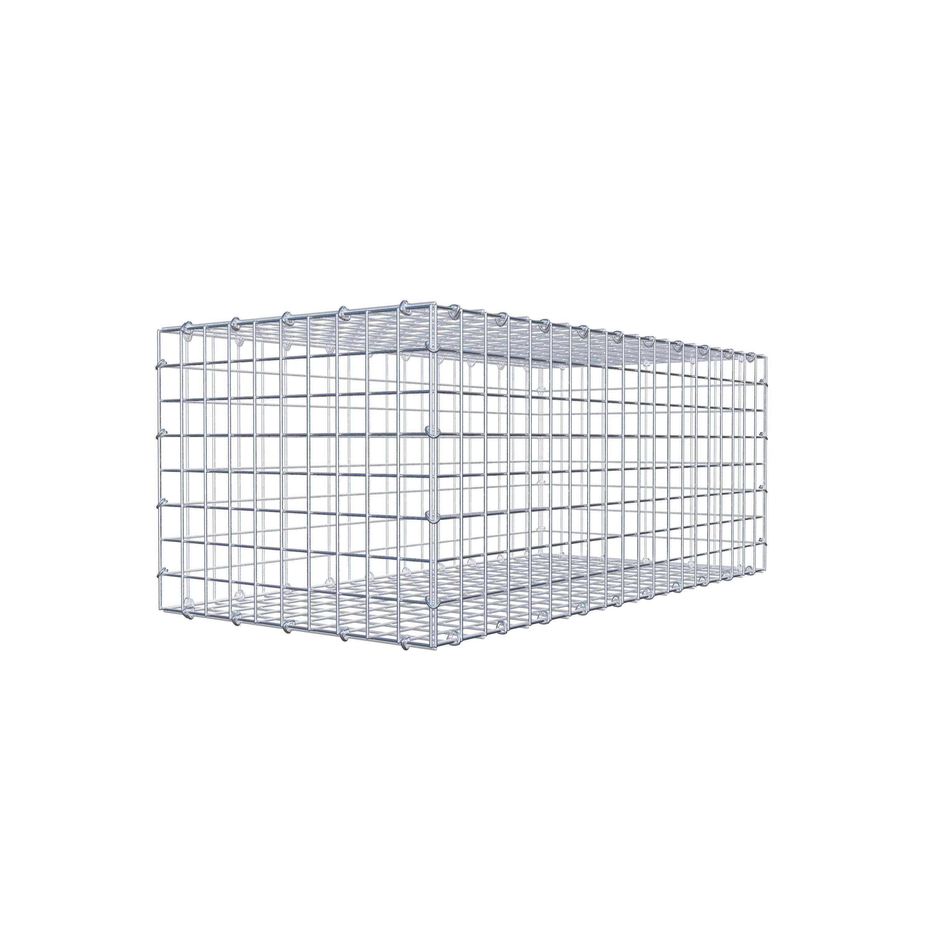 Gavión 100 cm x 40 cm x 50 cm (L x A x P), malla 5 cm x 5 cm, anillo en C