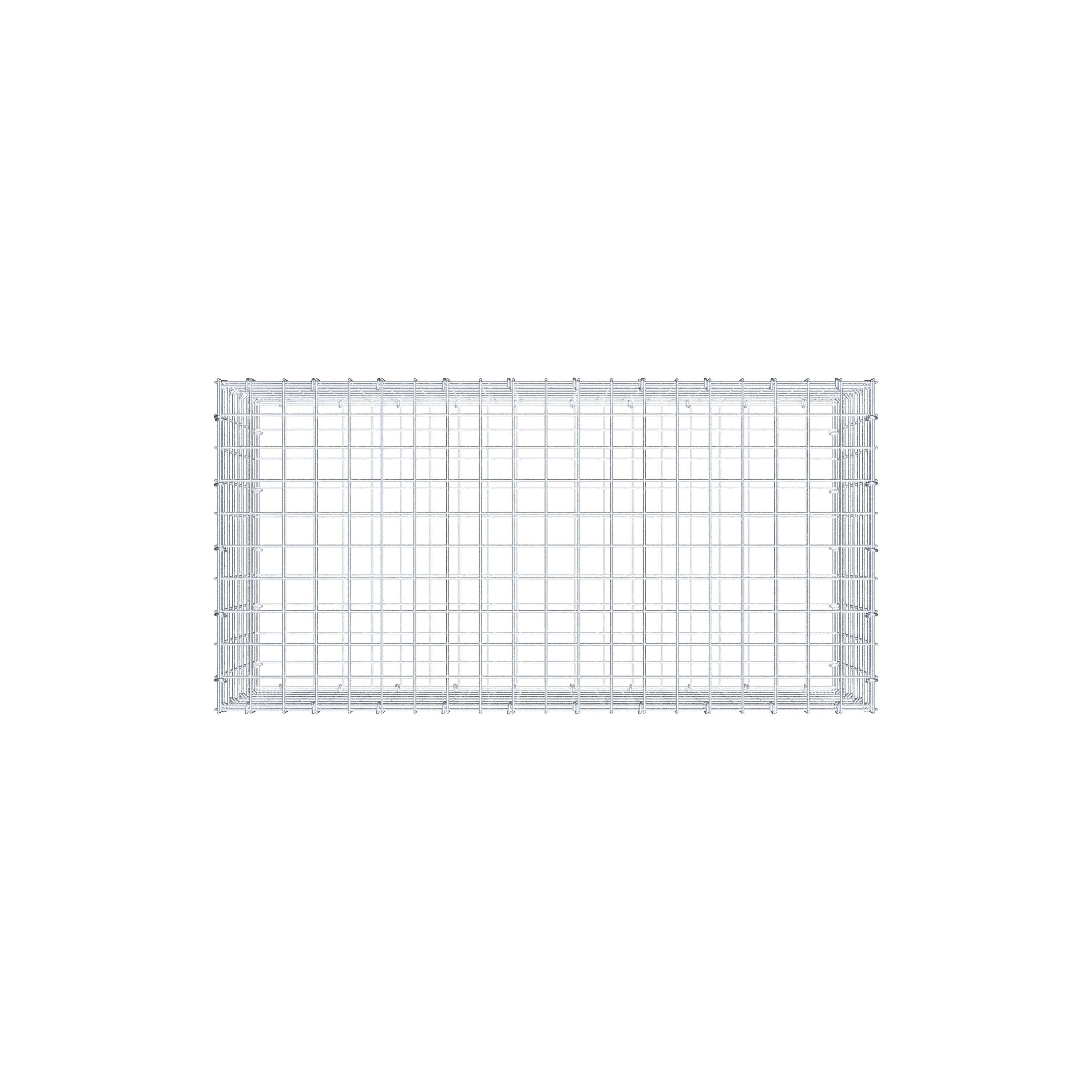 Gavión 100 cm x 40 cm x 50 cm (L x A x P), malla 5 cm x 5 cm, anillo en C