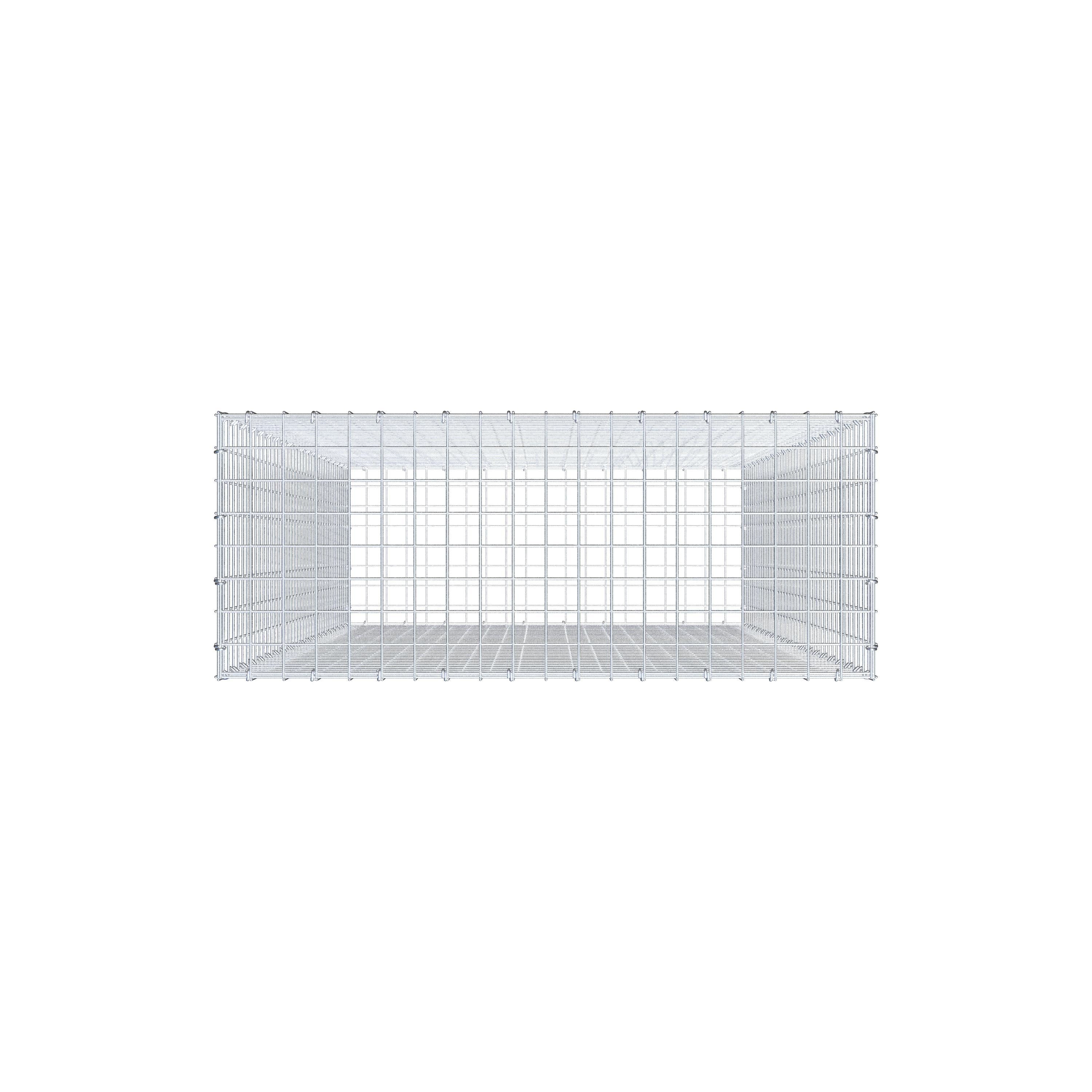 Gabion 200 cm x 100 cm x 40 cm (L x H x P), mailles 5 cm x 5 cm, anneau en C