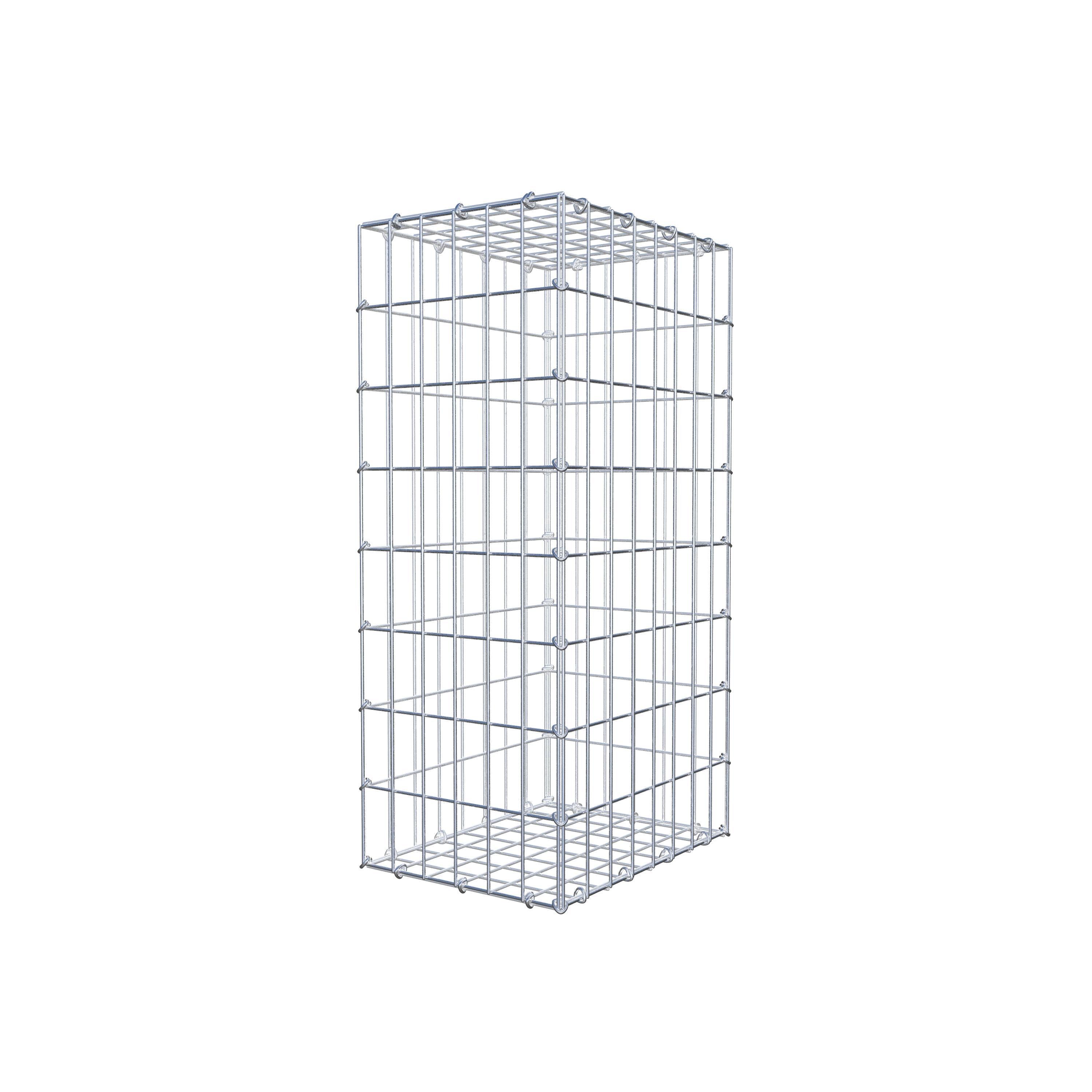 Gabion 80 cm x 40 cm x 30 cm (L x H x P), mailles 5 cm x 10 cm, anneau en C