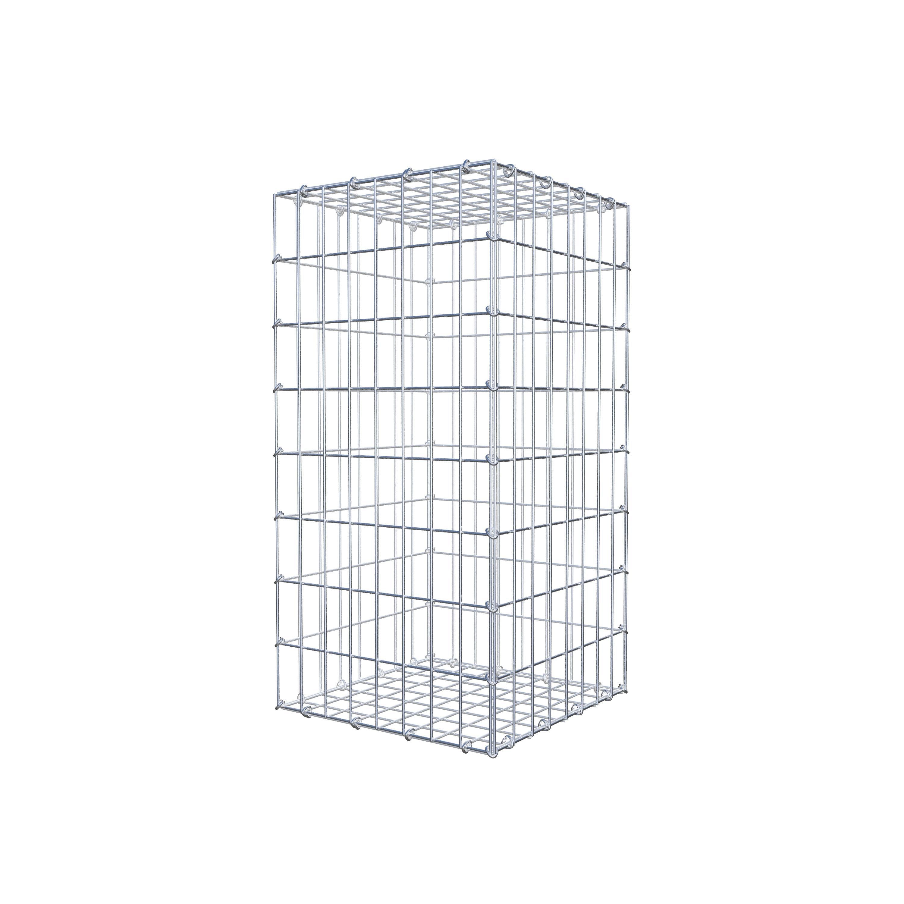 Gabion 80 cm x 40 cm x 40 cm (L x H x P), mailles 5 cm x 10 cm, anneau en C