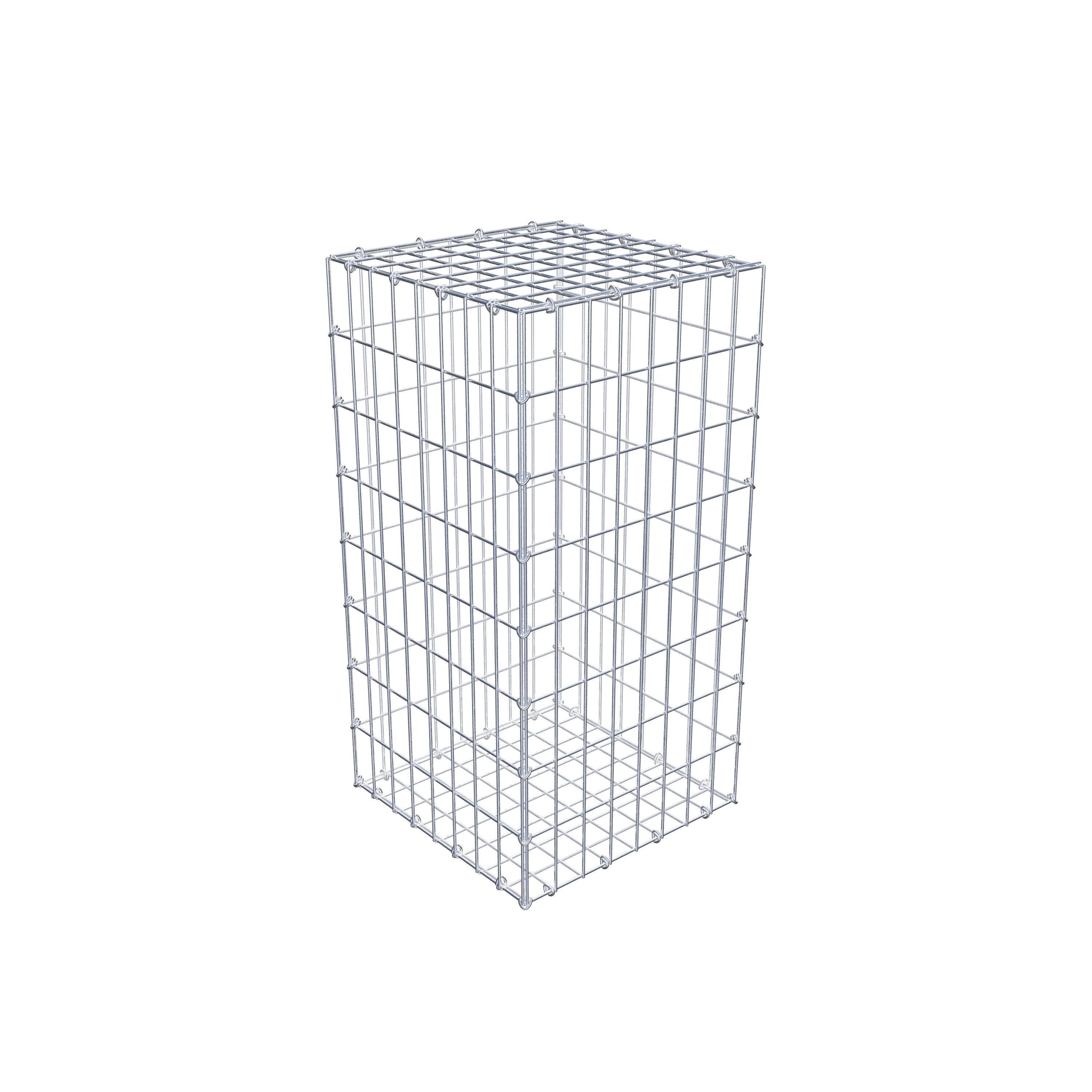 Gabion 80 cm x 40 cm x 40 cm (L x H x P), mailles 5 cm x 10 cm, anneau en C