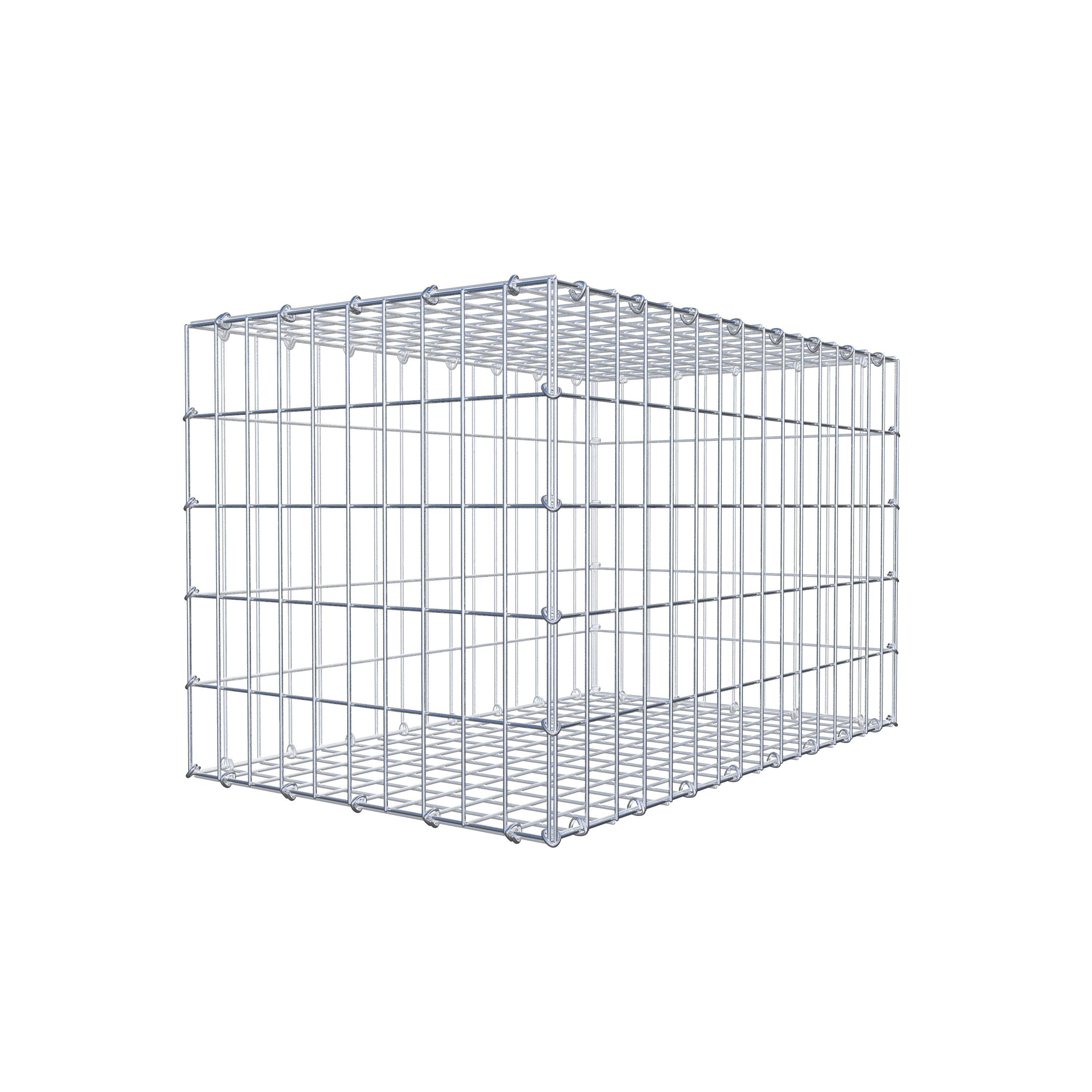 Gavión 80 cm x 50 cm x 50 cm (L x A x P), luz de malla 5 cm x 10 cm, anillo en C