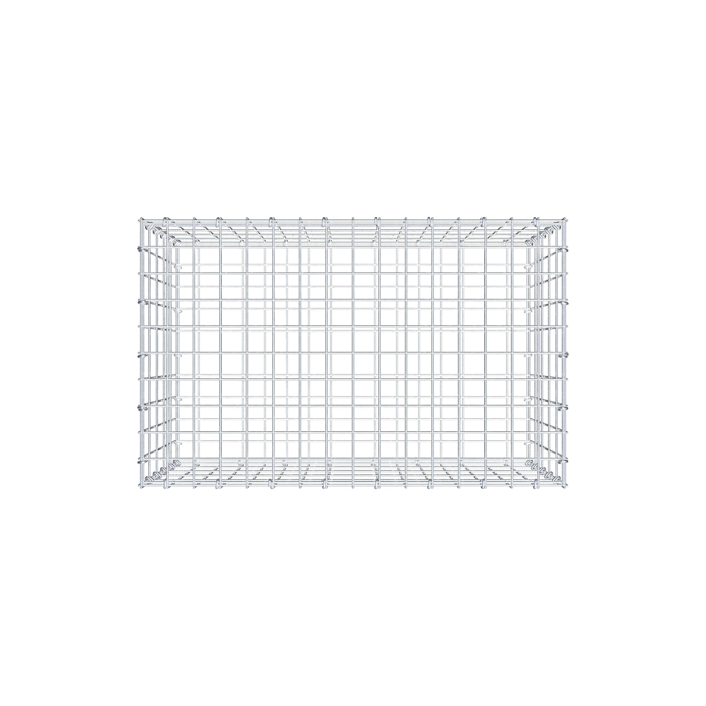 Gavión 80 cm x 50 cm x 50 cm (L x A x P), luz de malla 5 cm x 10 cm, anillo en C