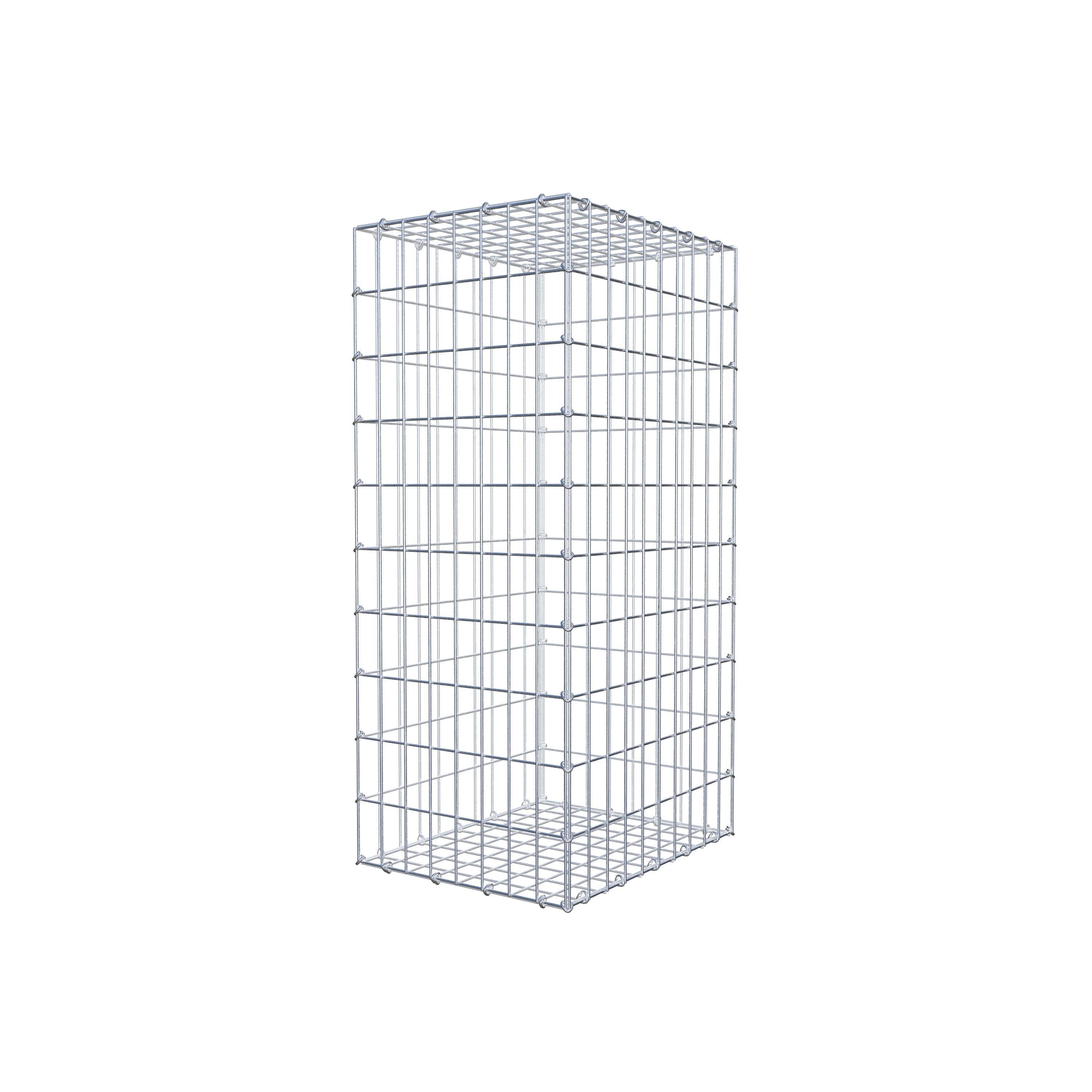 Gabion 100 cm x 50 cm x 40 cm (L x H x P), mailles 5 cm x 10 cm, anneau en C