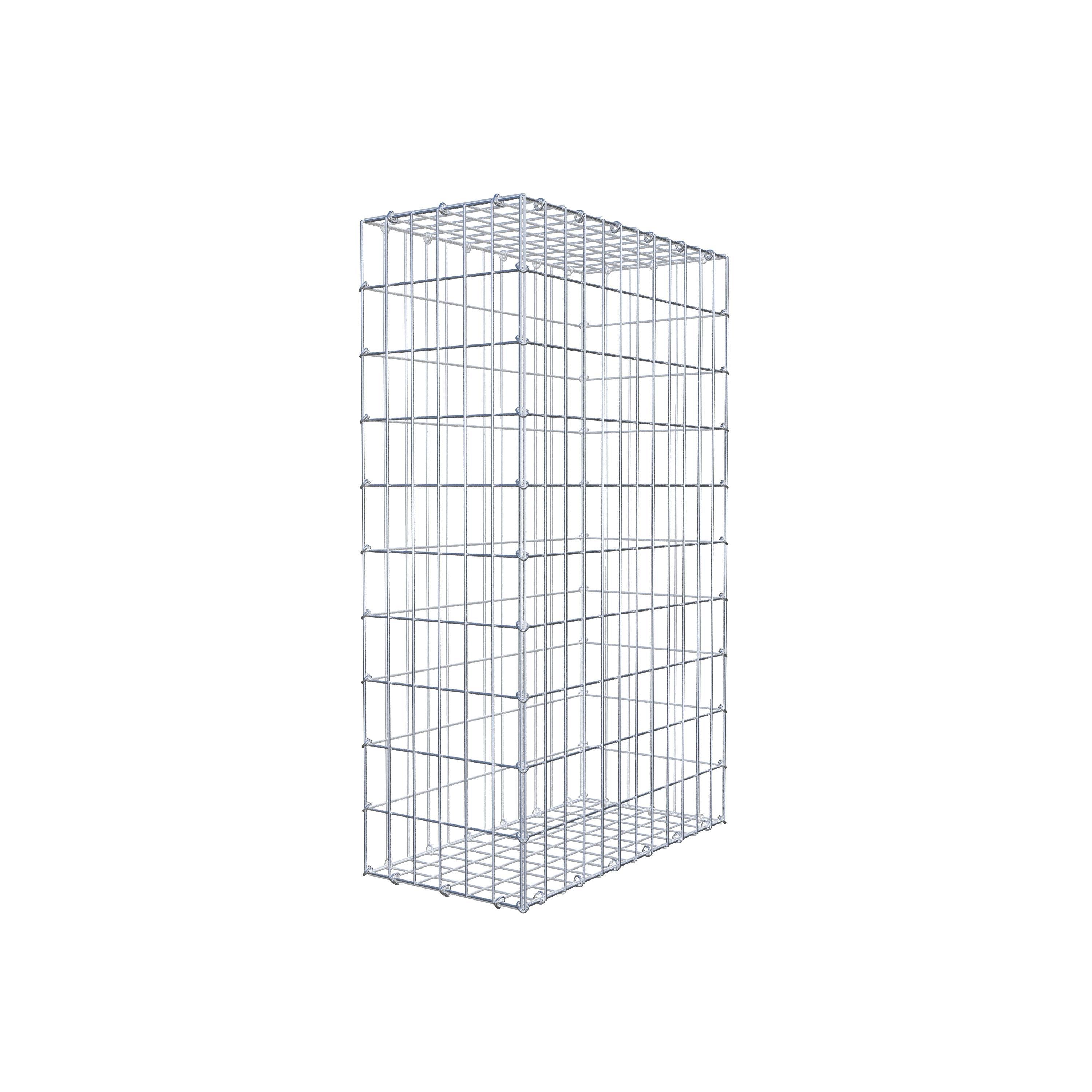 Gavión 100 cm x 60 cm x 30 cm (L x A x P), luz de malla 5 cm x 10 cm, anillo en C