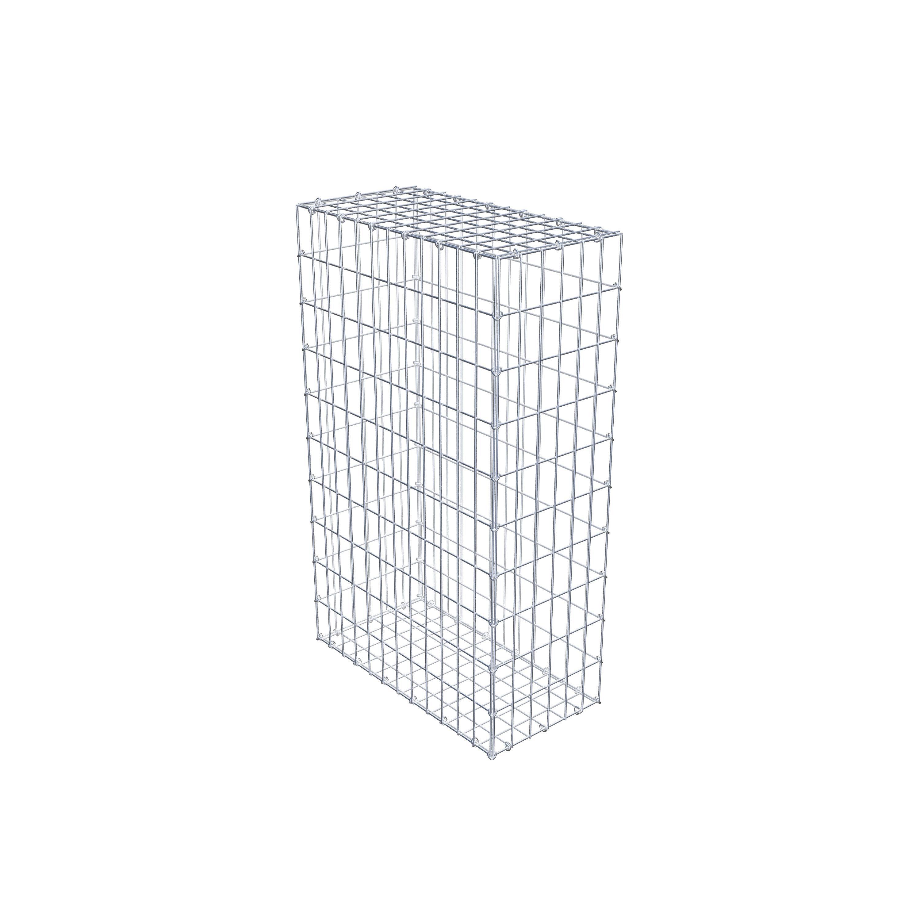 Gavión 100 cm x 60 cm x 30 cm (L x A x P), luz de malla 5 cm x 10 cm, anillo en C