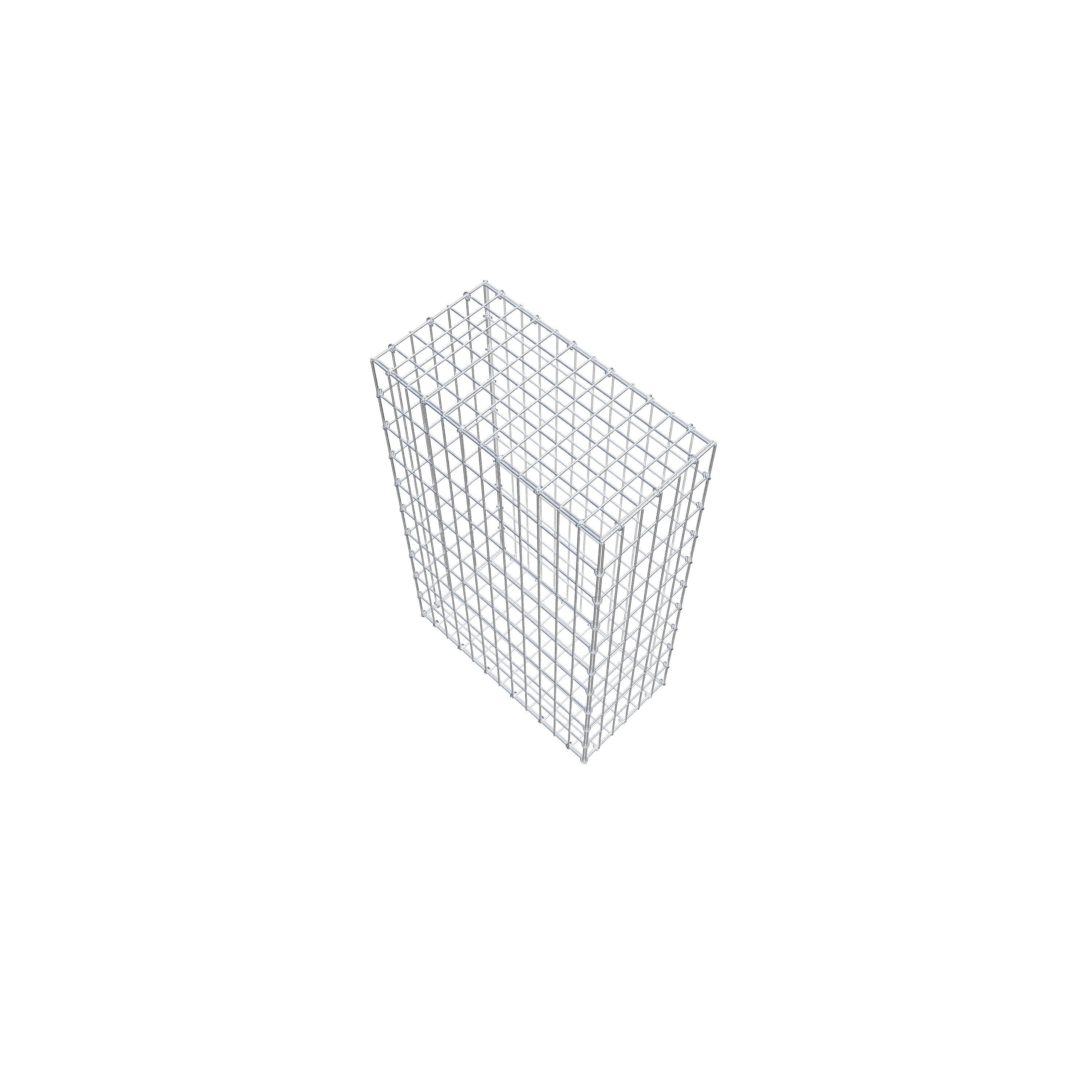 Gavión 100 cm x 60 cm x 30 cm (L x A x P), luz de malla 5 cm x 10 cm, anillo en C