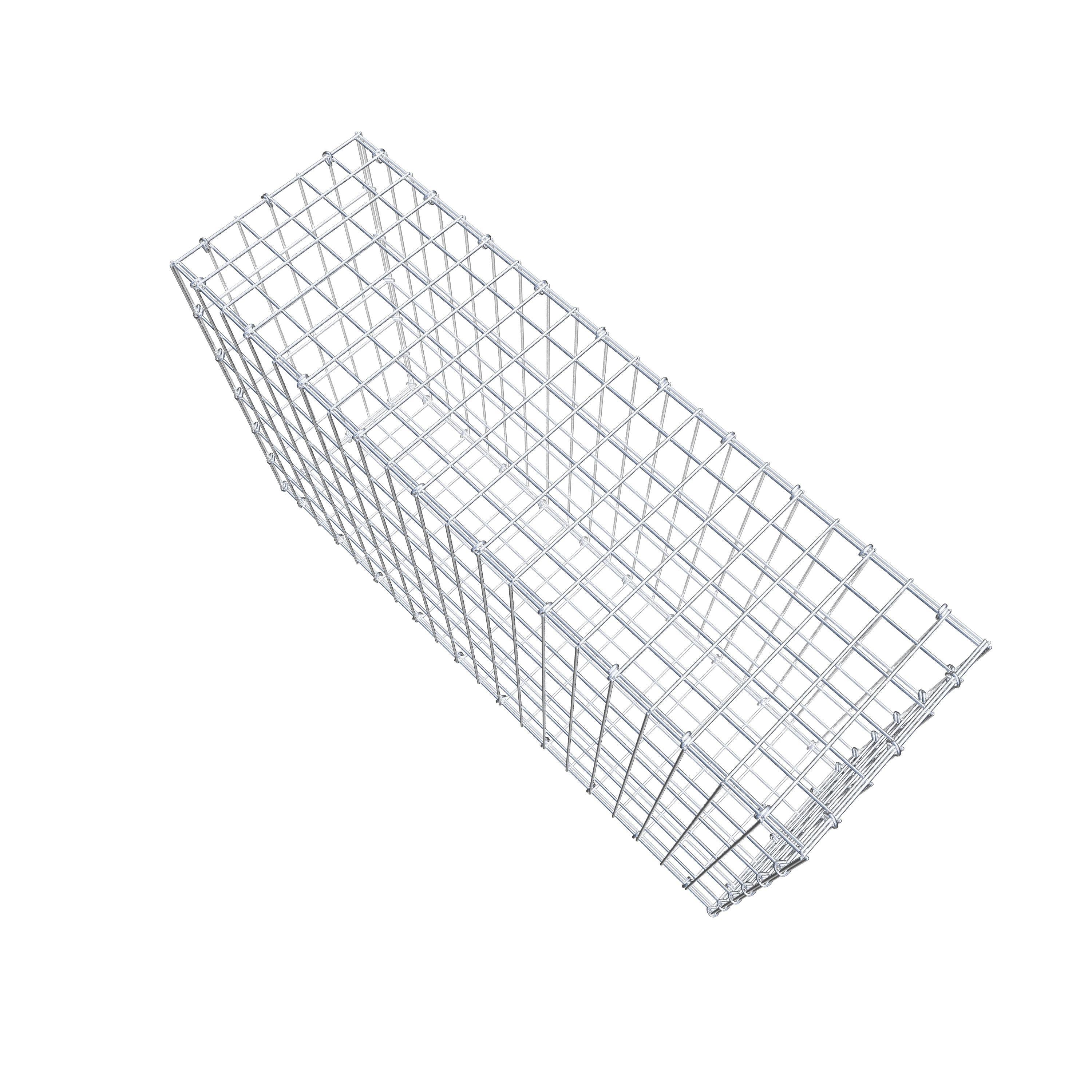 Gavión 100 cm x 60 cm x 30 cm (L x A x P), luz de malla 5 cm x 10 cm, anillo en C