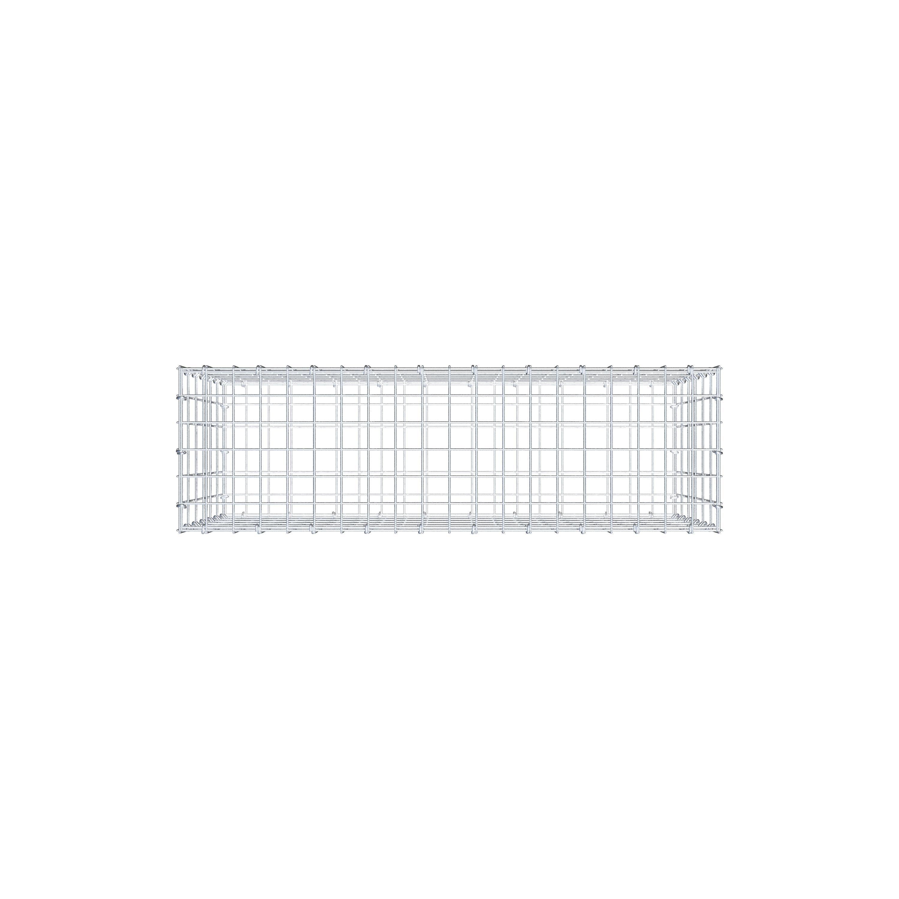 Gavión 100 cm x 60 cm x 30 cm (L x A x P), luz de malla 5 cm x 10 cm, anillo en C