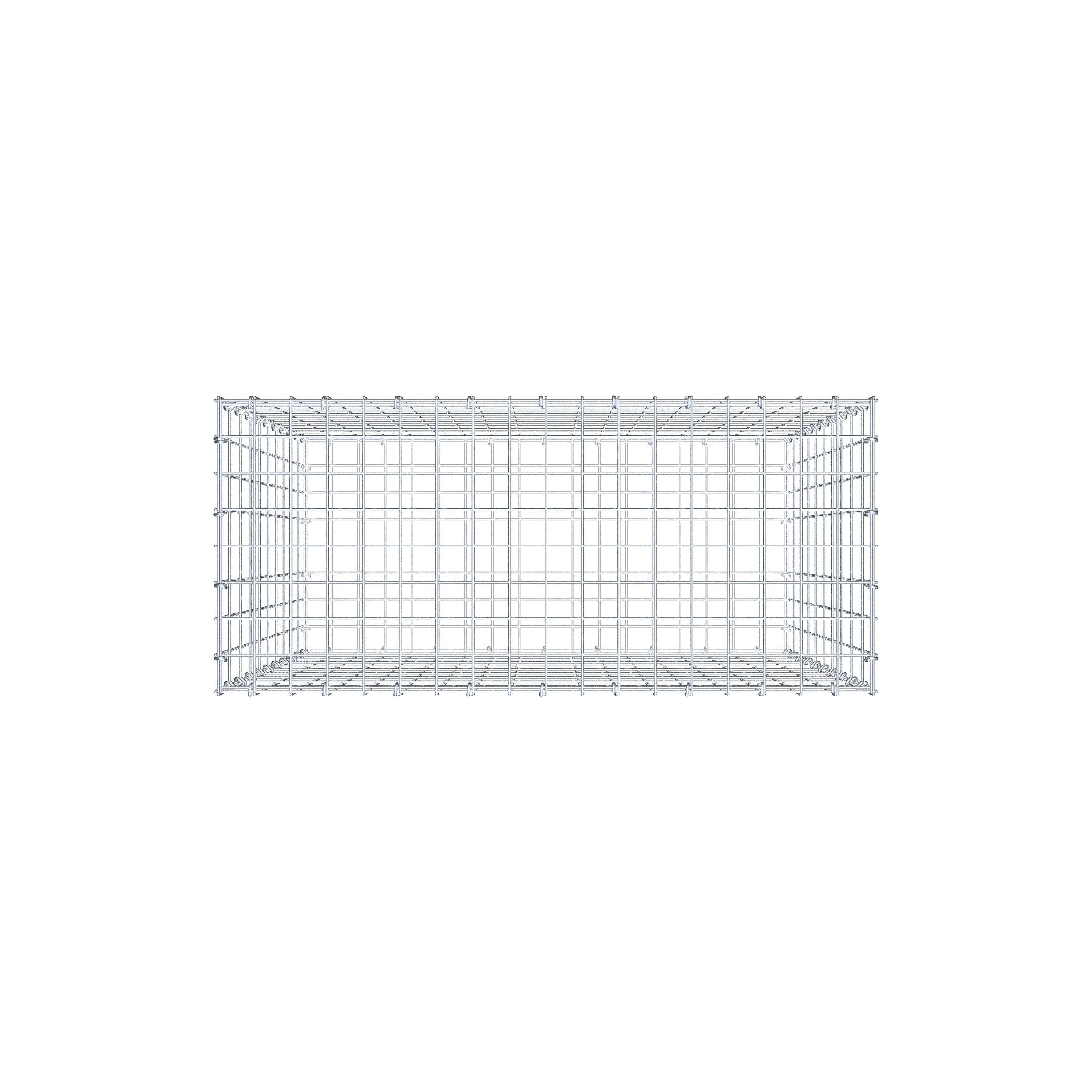 Gabbione 100 cm x 90 cm x 40 cm (L x H x P), maglia 5 cm x 10 cm, anello a C