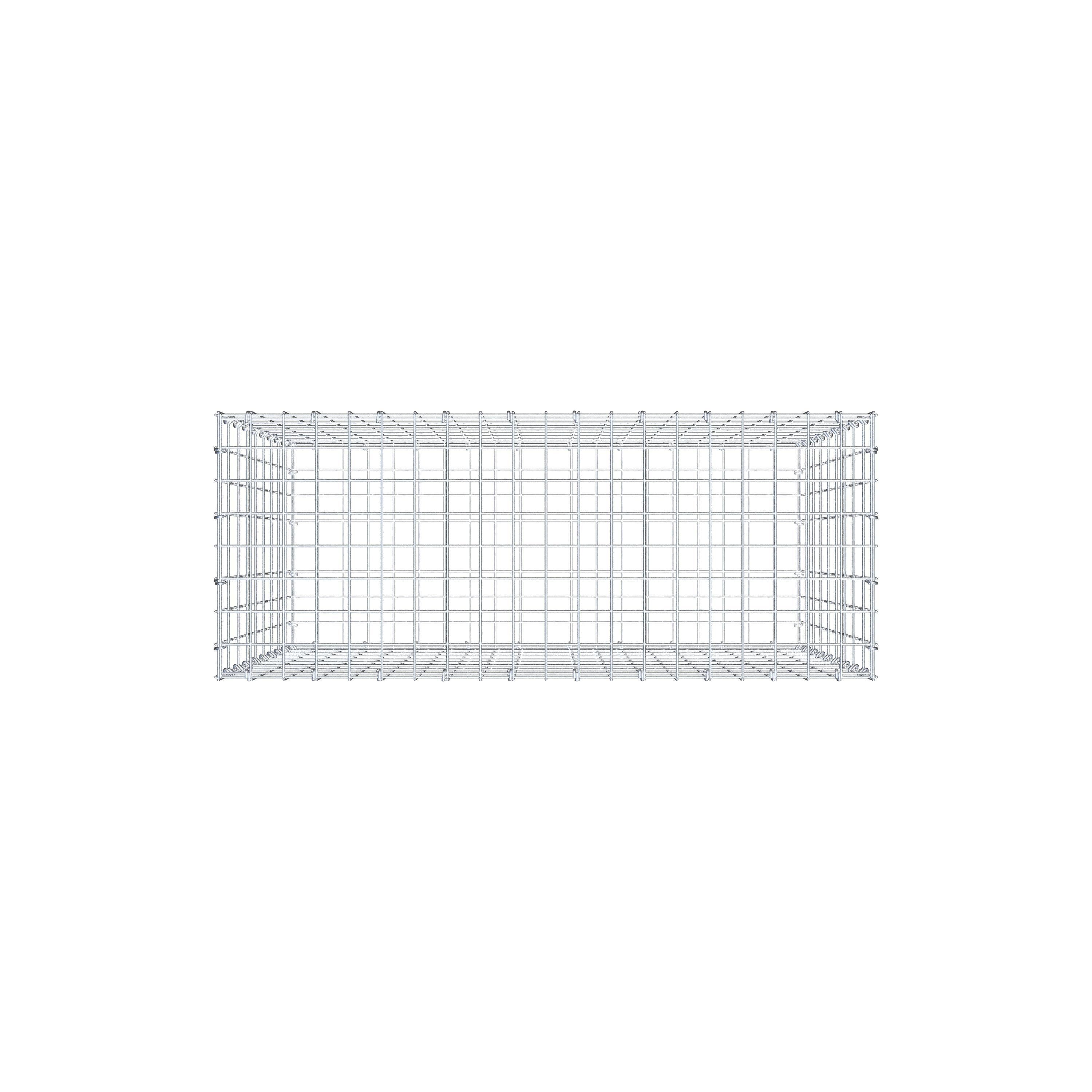 Gabbione 100 cm x 90 cm x 40 cm (L x H x P), maglia 5 cm x 10 cm, anello a C