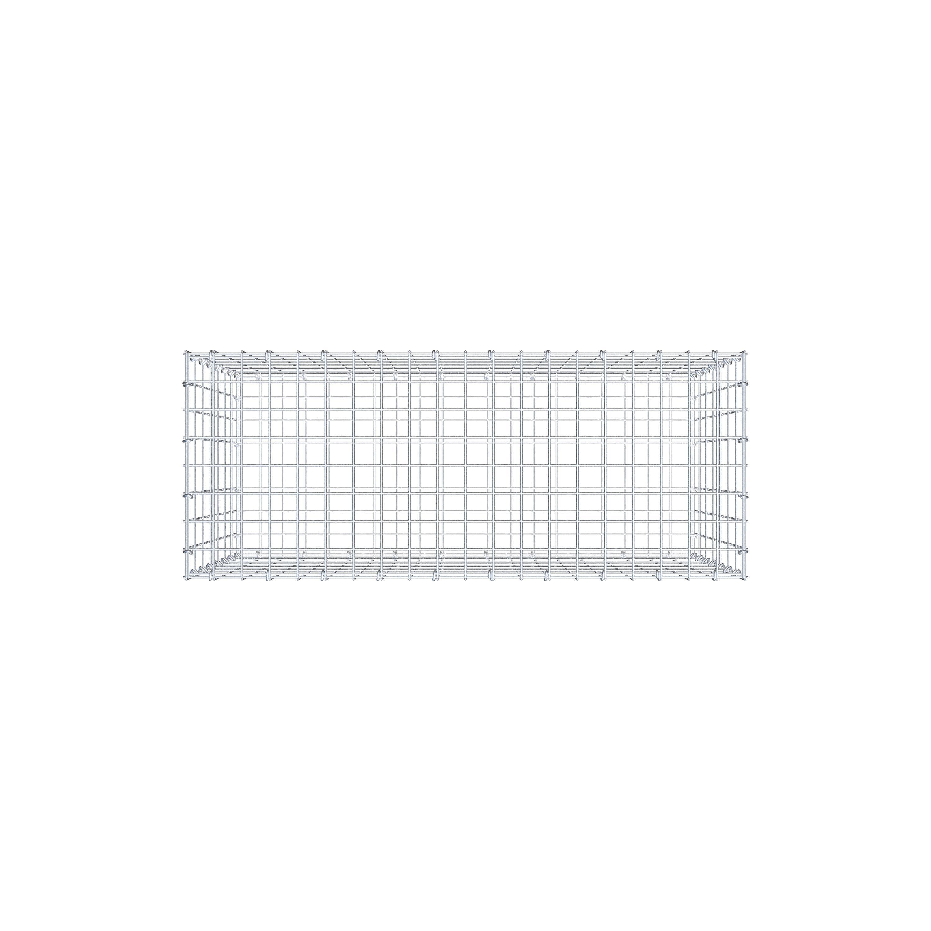 Gabione 100 cm x 70 cm x 40 cm (L x H x T), Maschenweite 5 cm x 10 cm, C-Ring