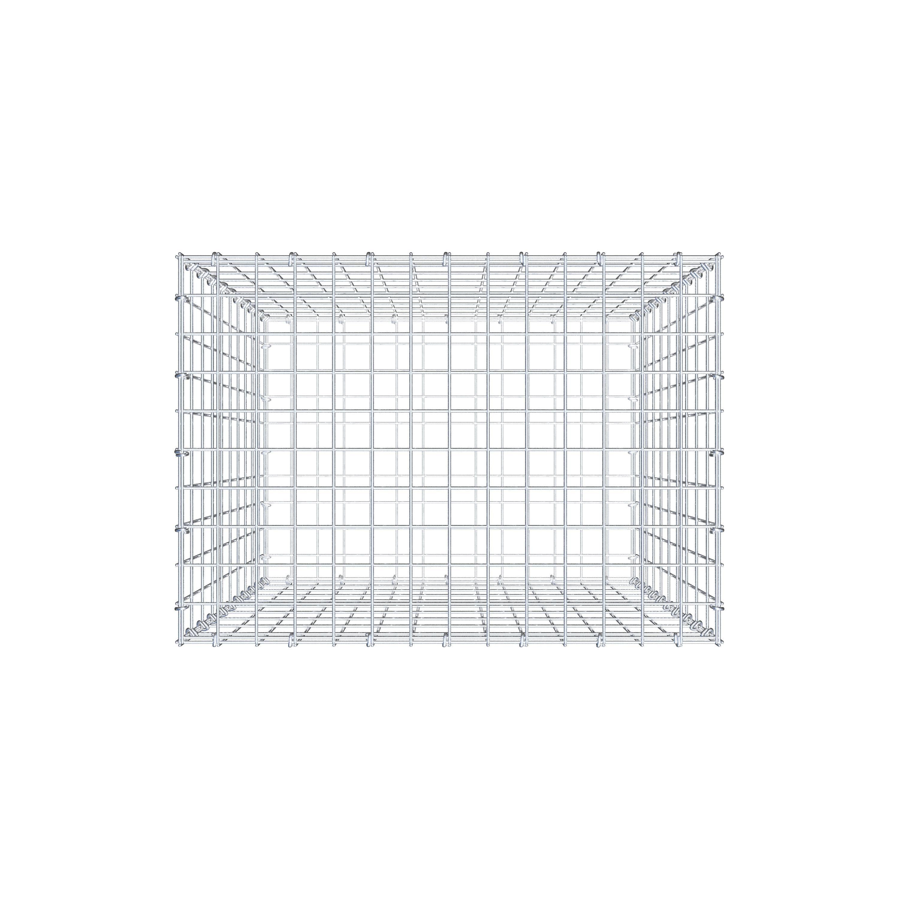 Schanskorf 100 cm x 70 cm x 50 cm (L x H x D), maaswijdte 5 cm x 10 cm, C-ring