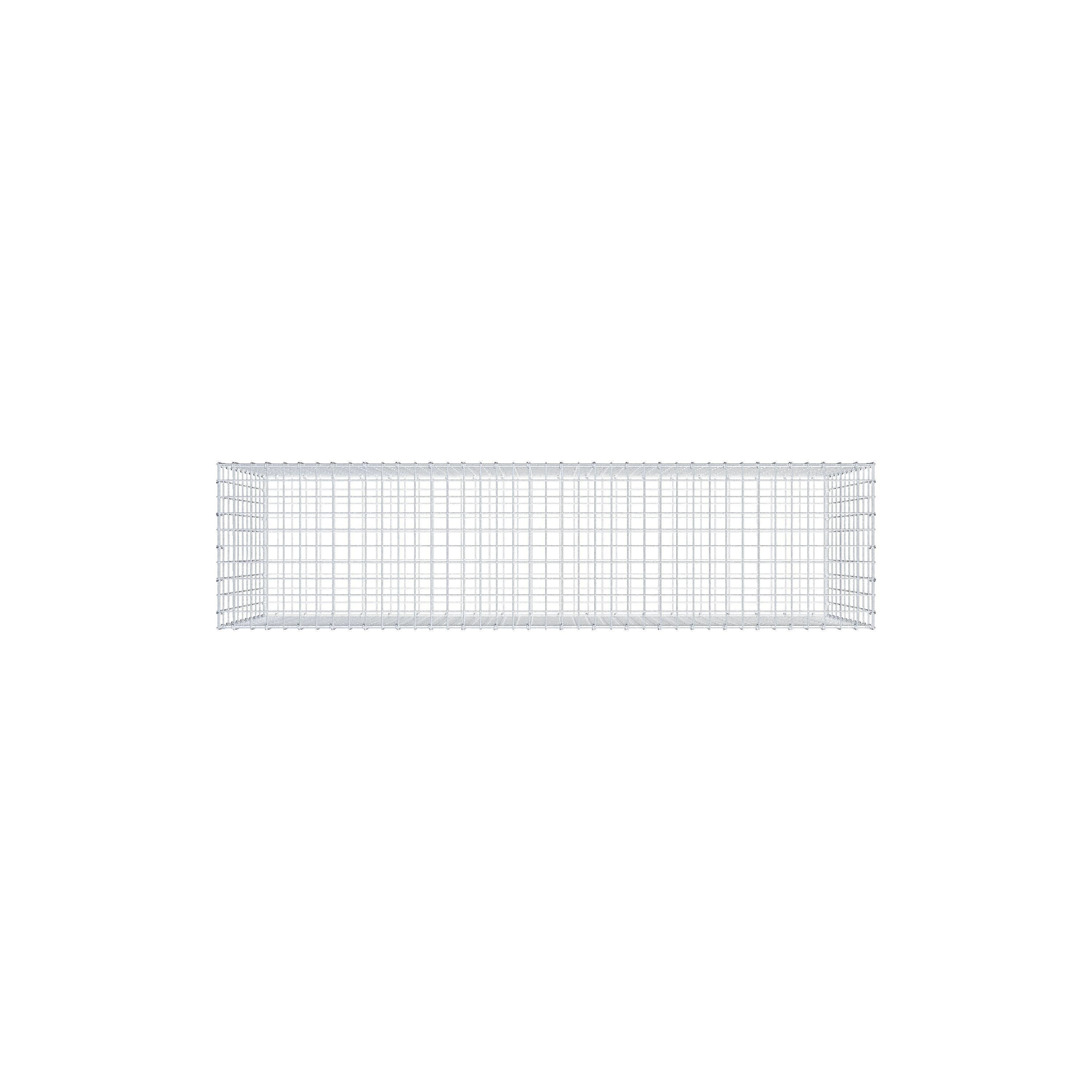 Gabbione 200 cm x 100 cm x 50 cm (L x H x P), maglia 5 cm x 10 cm, anello a C