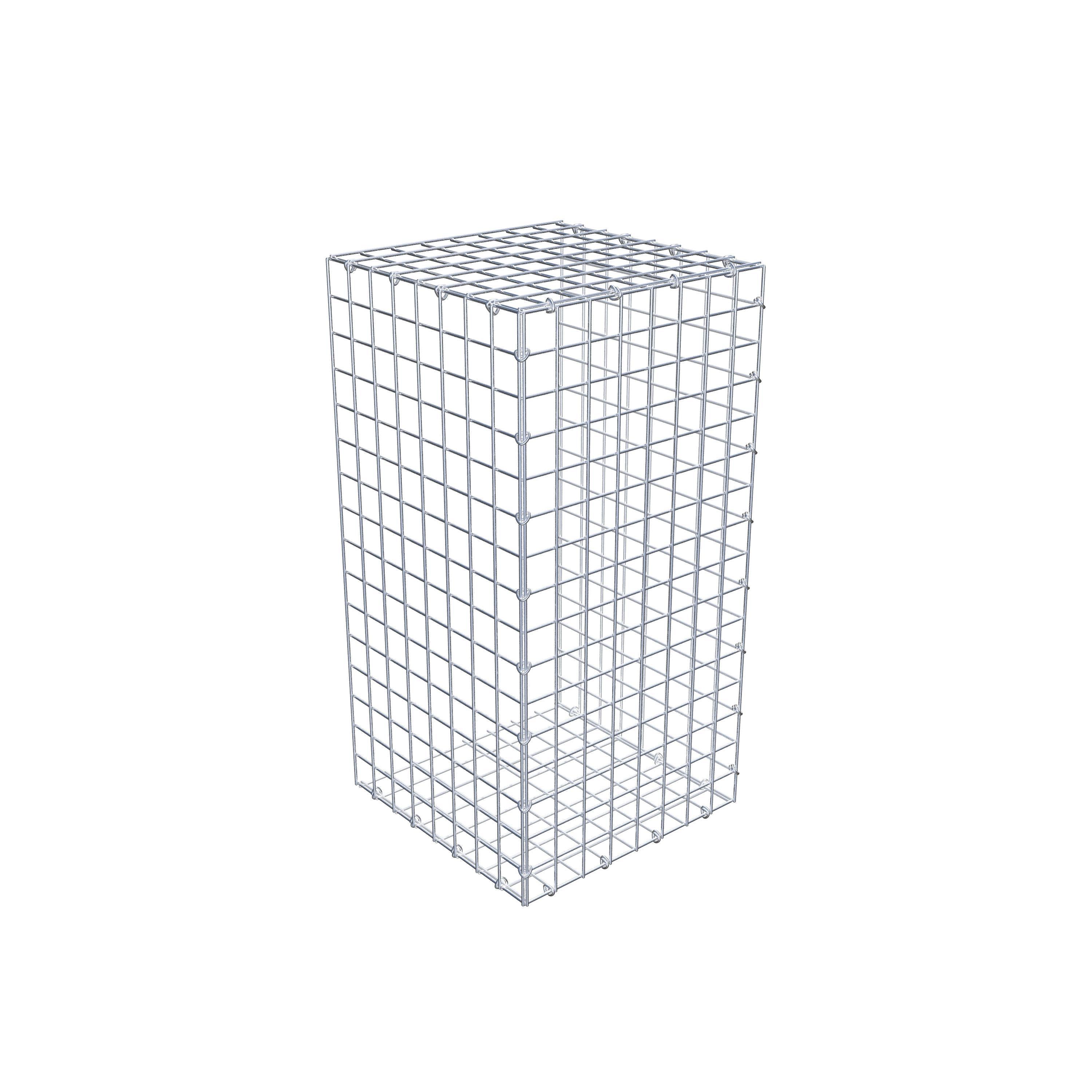 Opzetpaal type 2 80 cm x 40 cm x 40 cm (L x H x D), maaswijdte 5 cm x 5 cm, C-ring