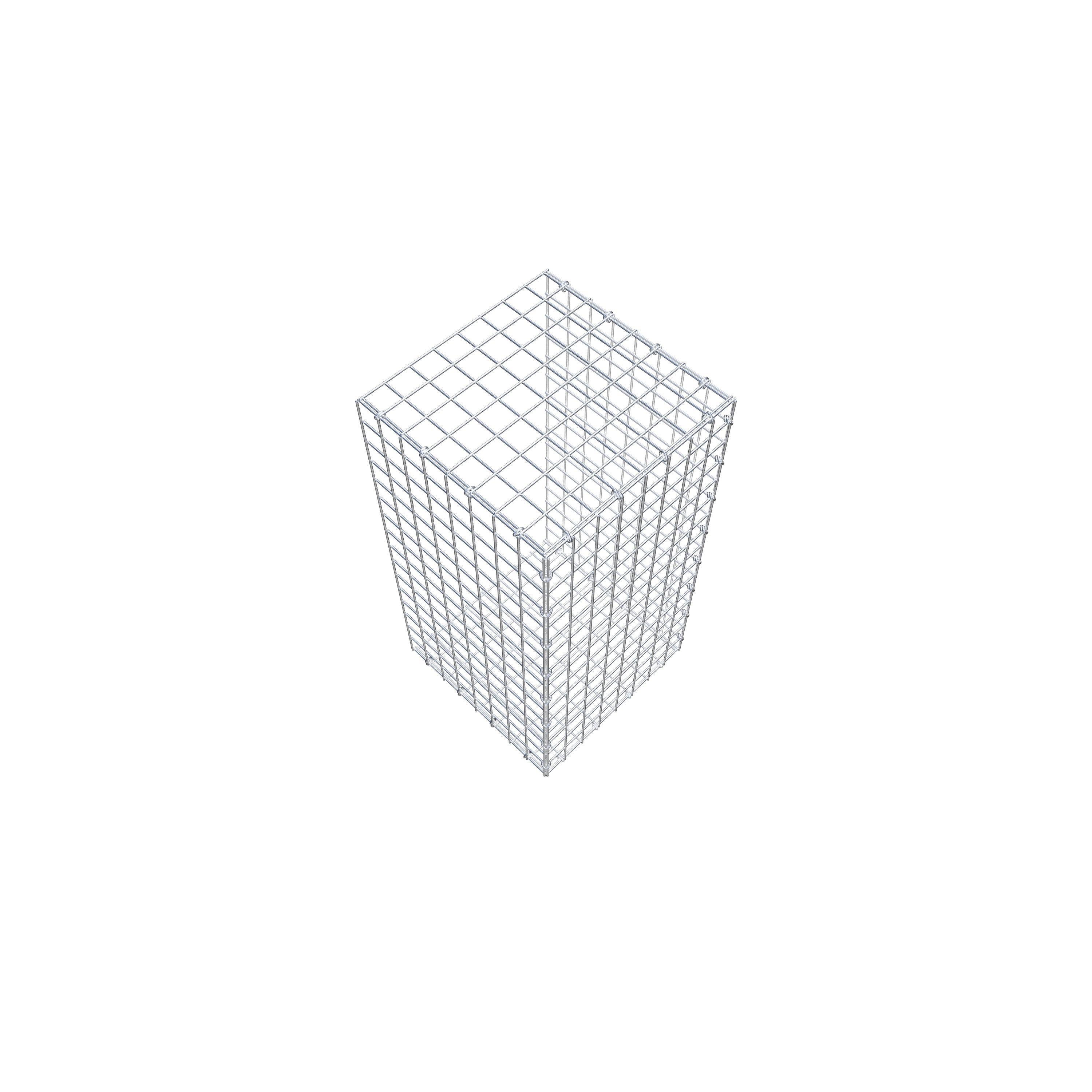 Opzetpaal type 2 80 cm x 40 cm x 40 cm (L x H x D), maaswijdte 5 cm x 5 cm, C-ring